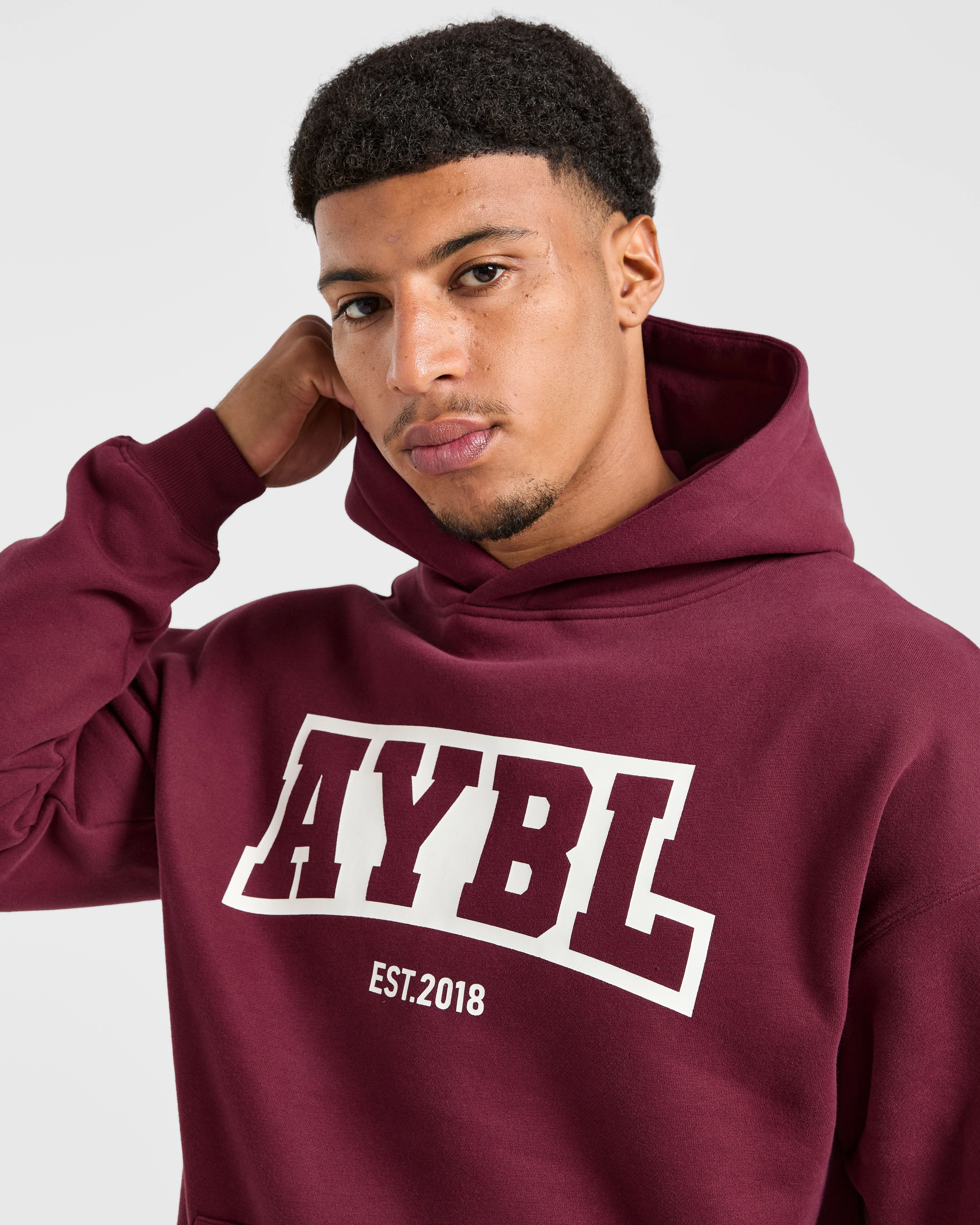 Academy Oversized Hoodie - Burgundy - Image 8