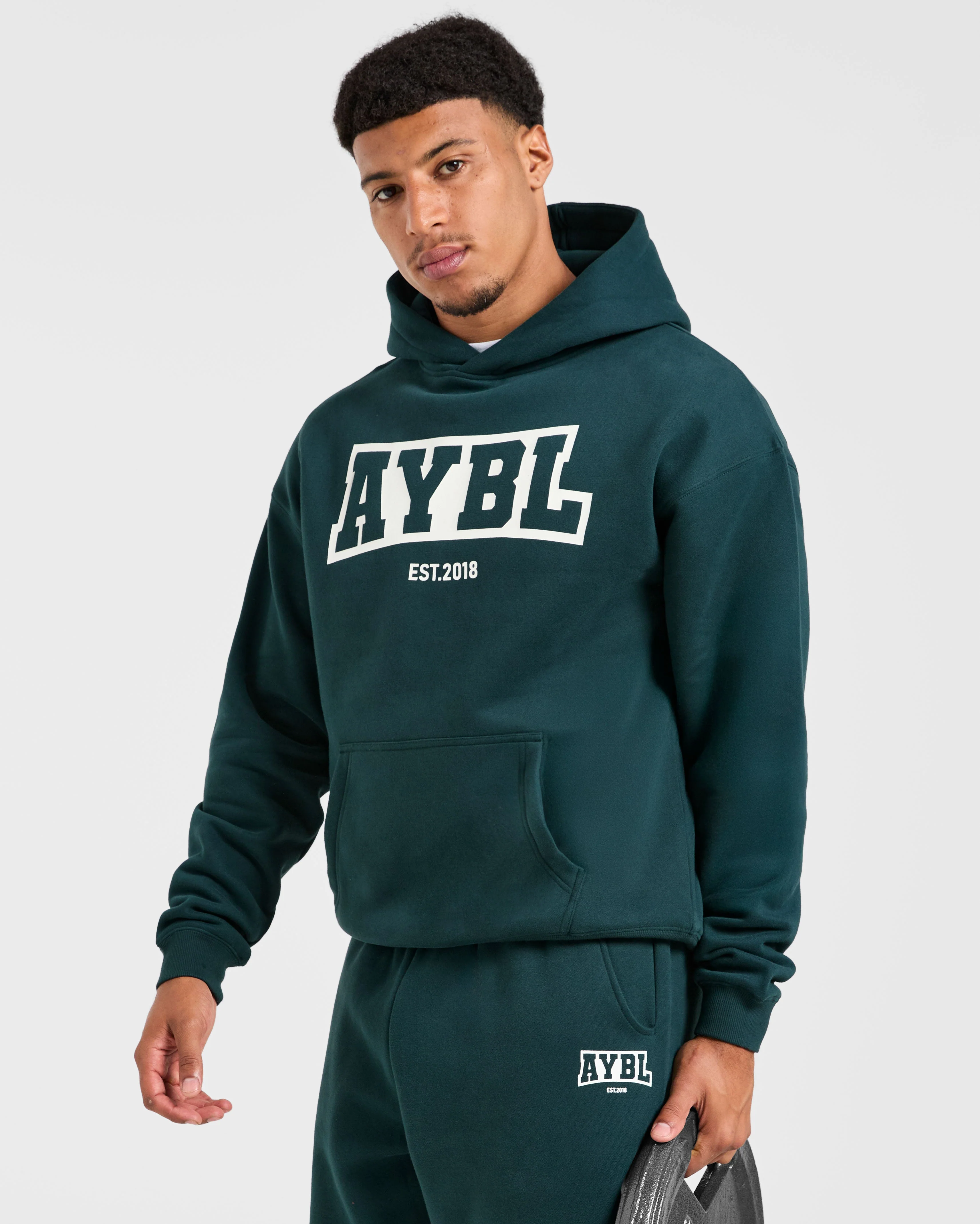 Academy Oversized Hoodie - Pine Vert - Image 8