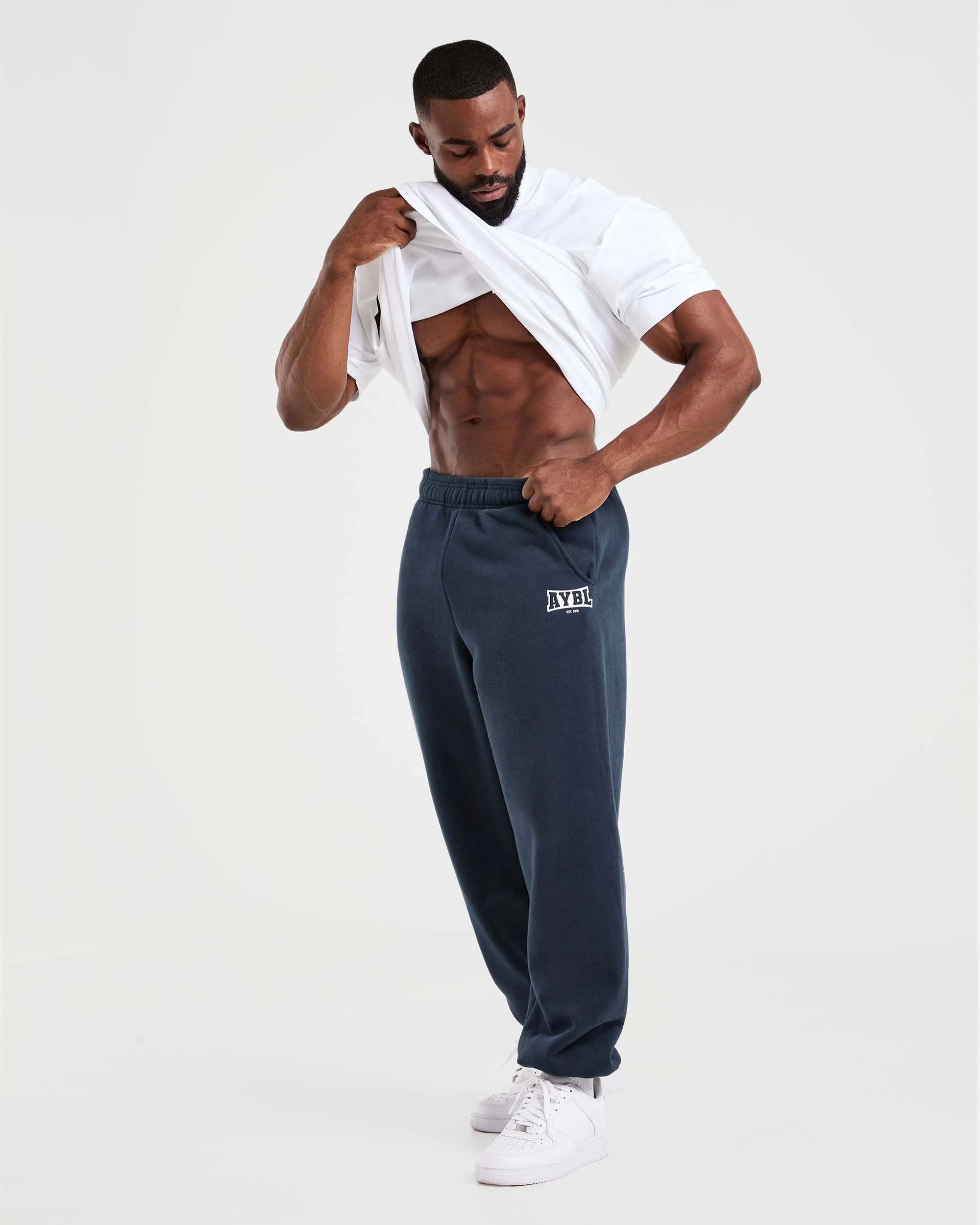 Academy Oversized Joggers - Navy - Image 7