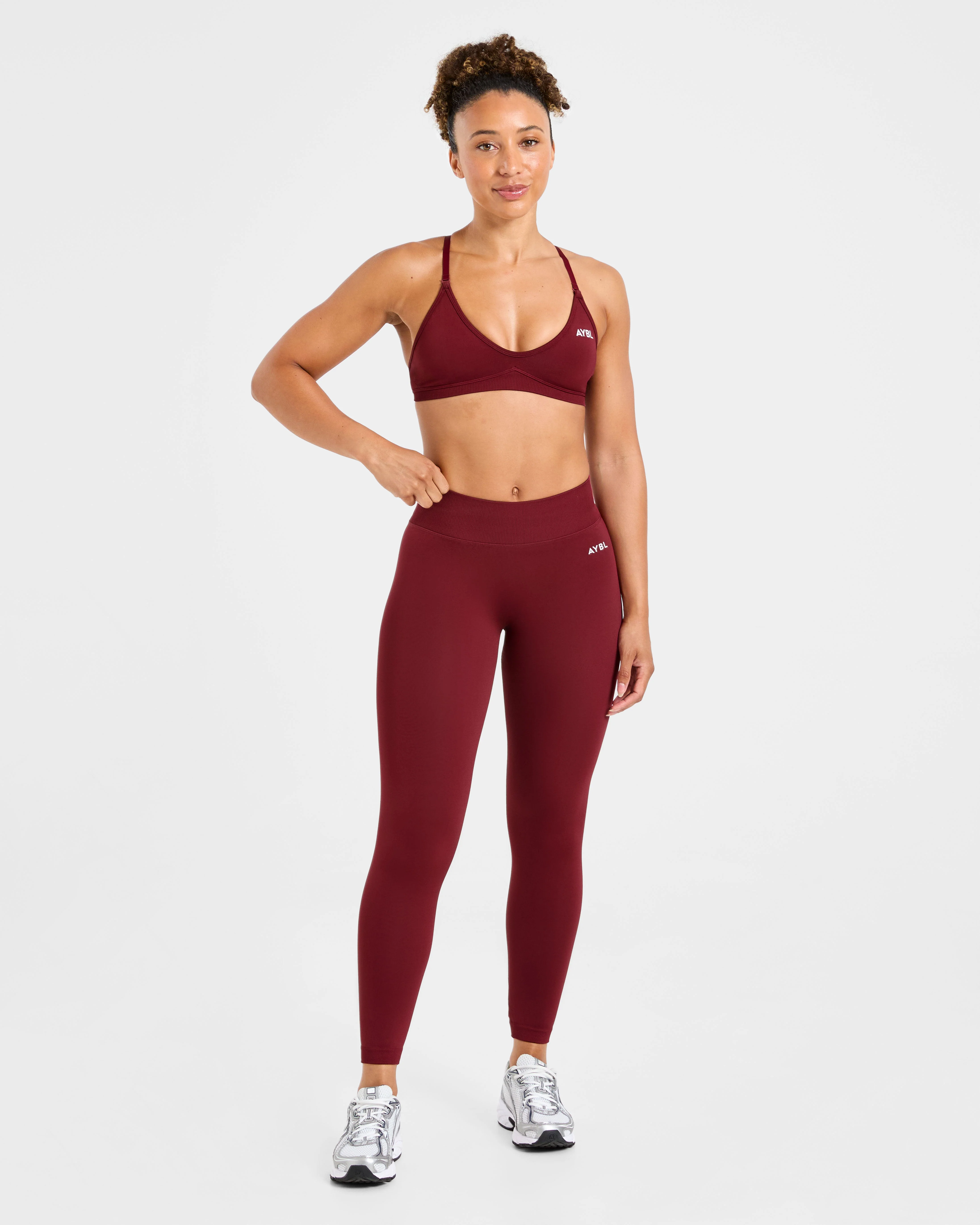 Adapt Seamless Strappy Sports Bra - Autumn Rouge - Image 3