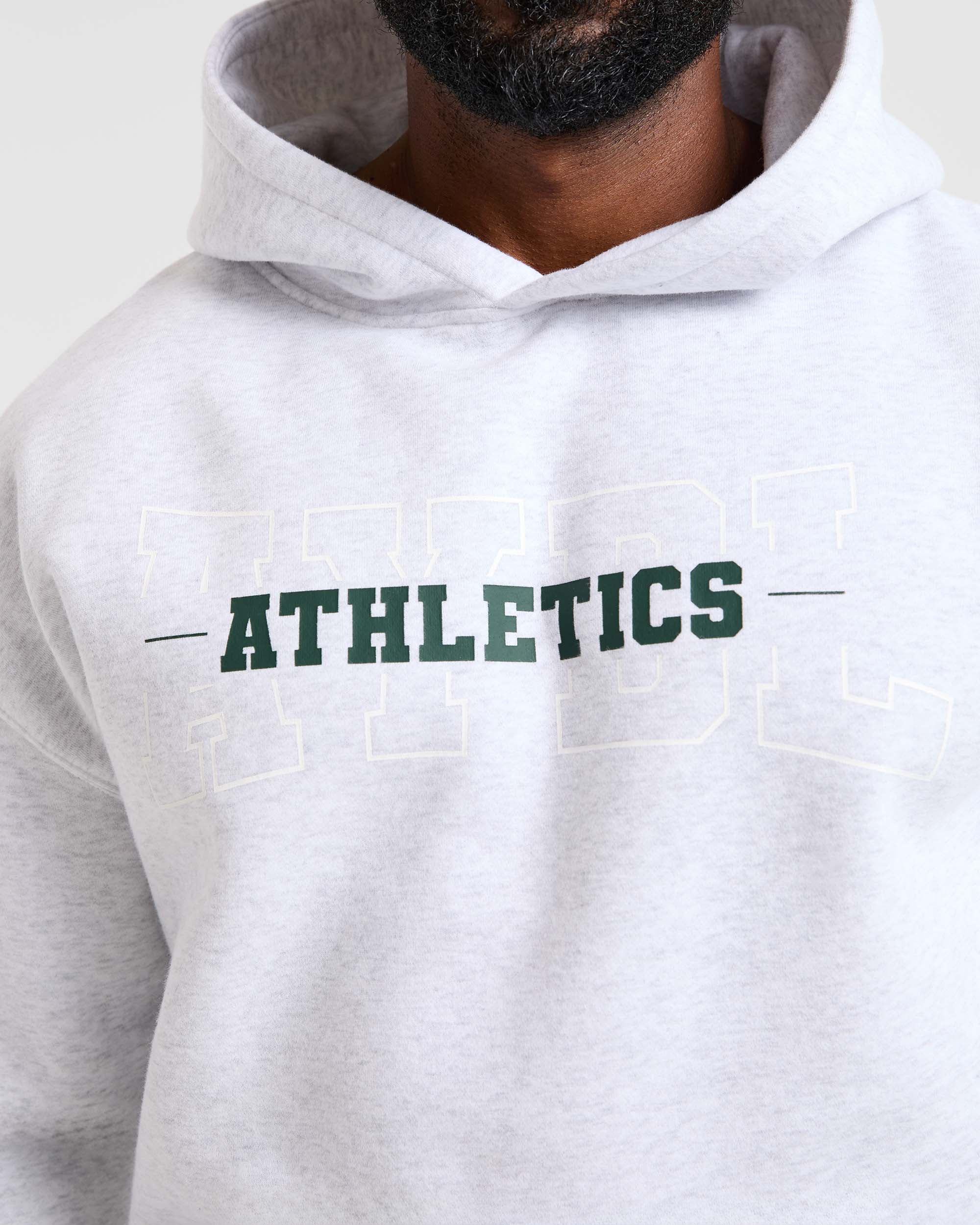 Athletics Oversized Hoodie - Gris Marl - Image 5