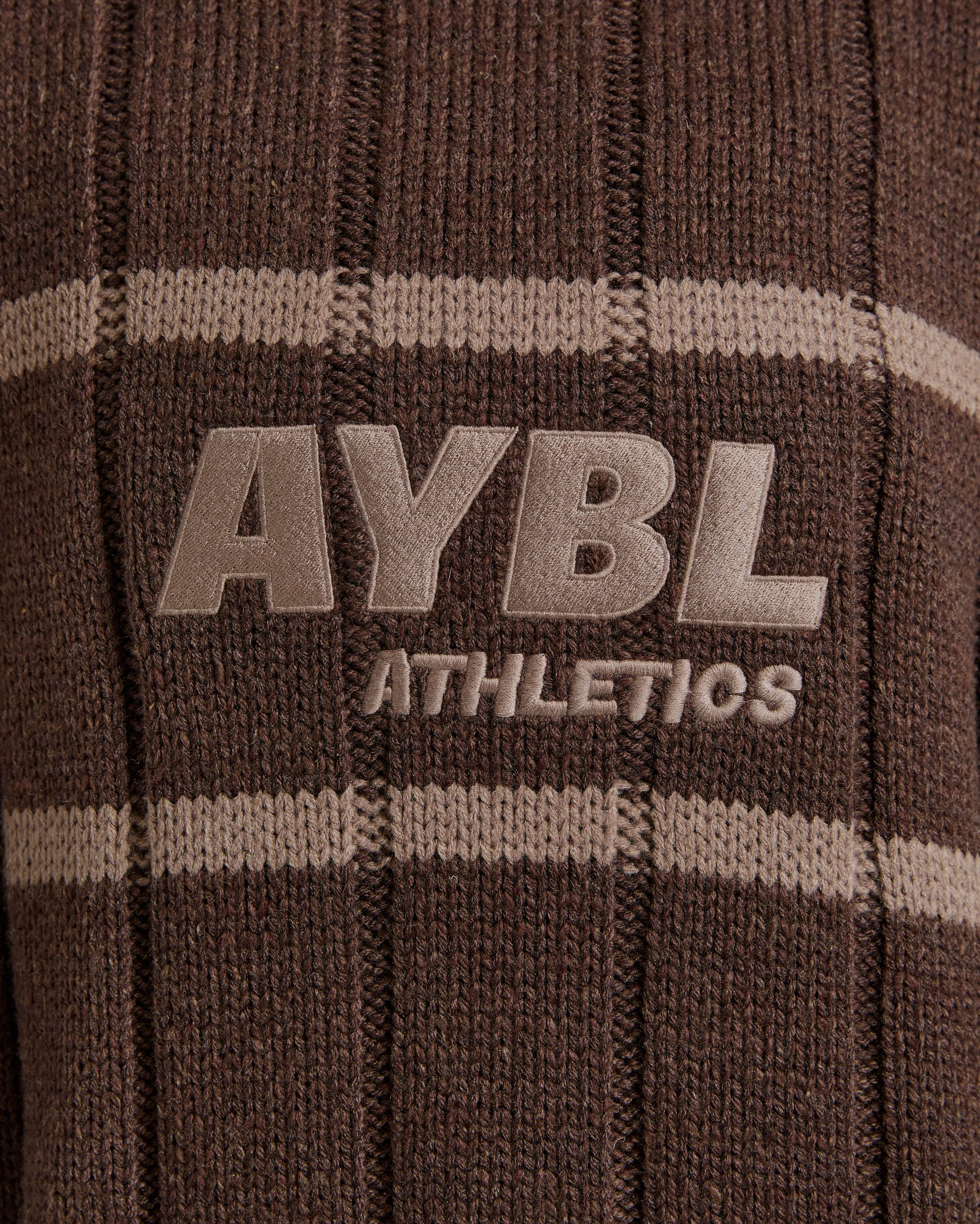 Athletics Oversized Knitted Hoodie - Marron - Image 5