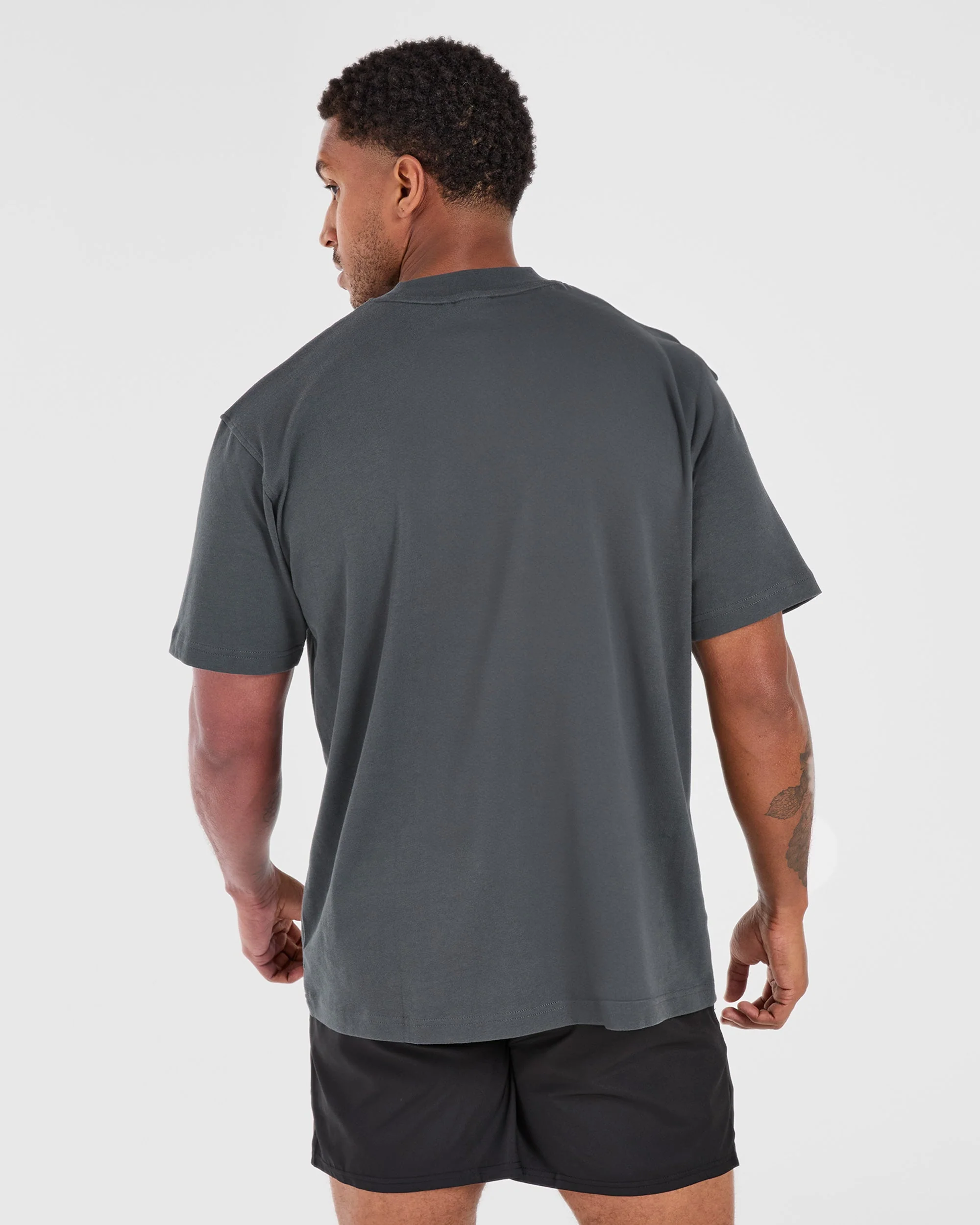 Athletics Oversized T Shirt - Charcoal - Image 2