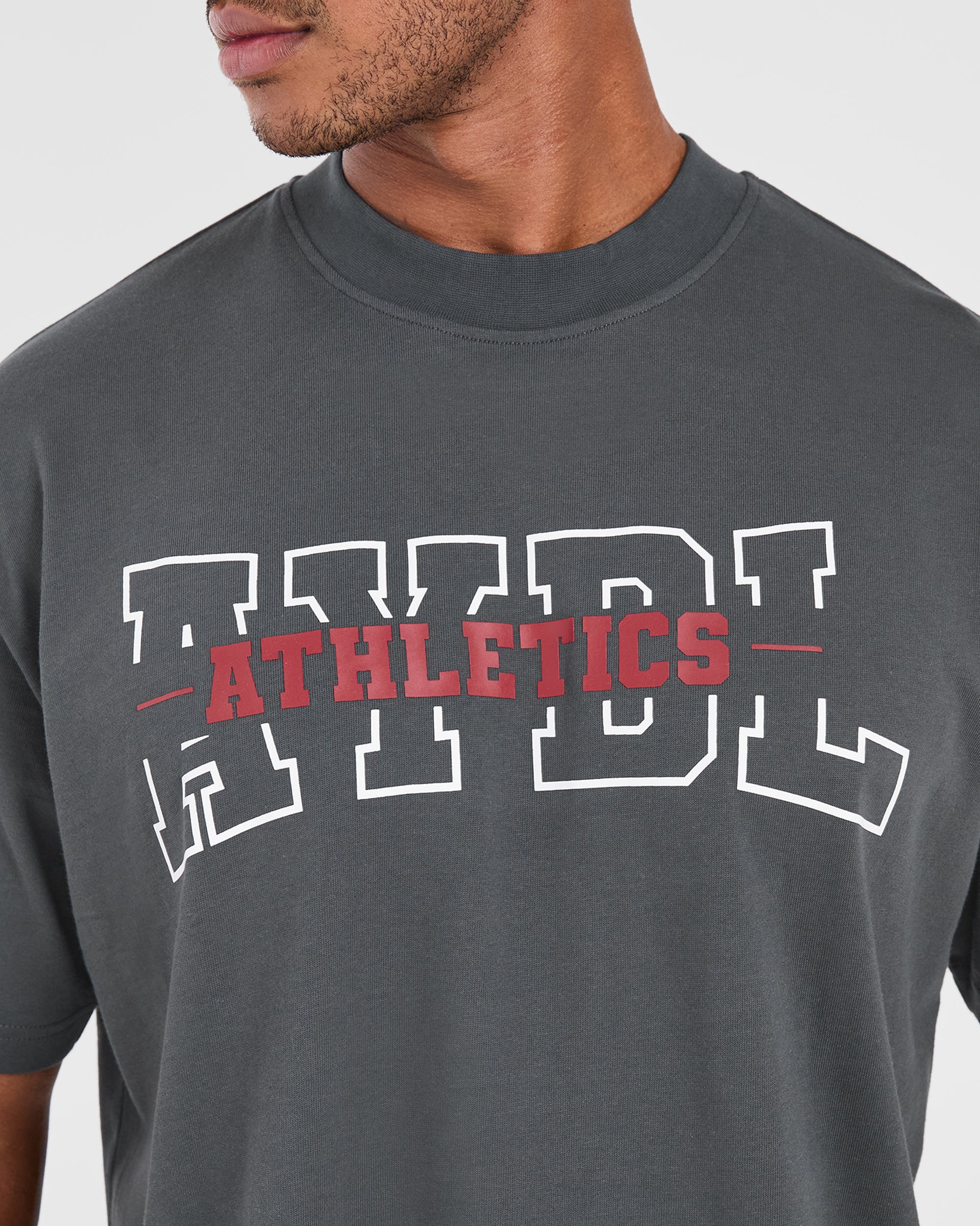 Athletics Oversized T Shirt - Charcoal - Image 5
