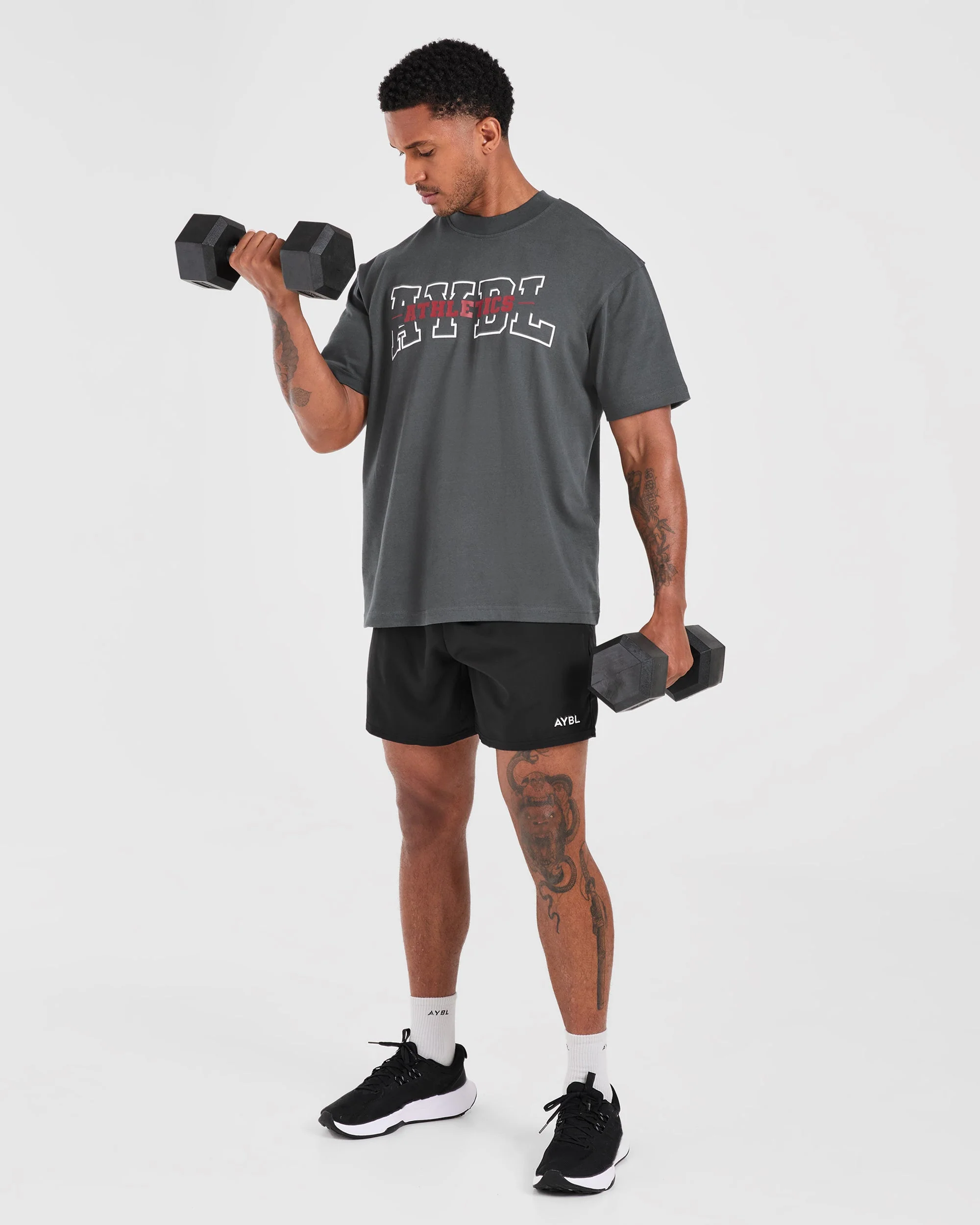 Athletics Oversized T Shirt - Charcoal - Image 7