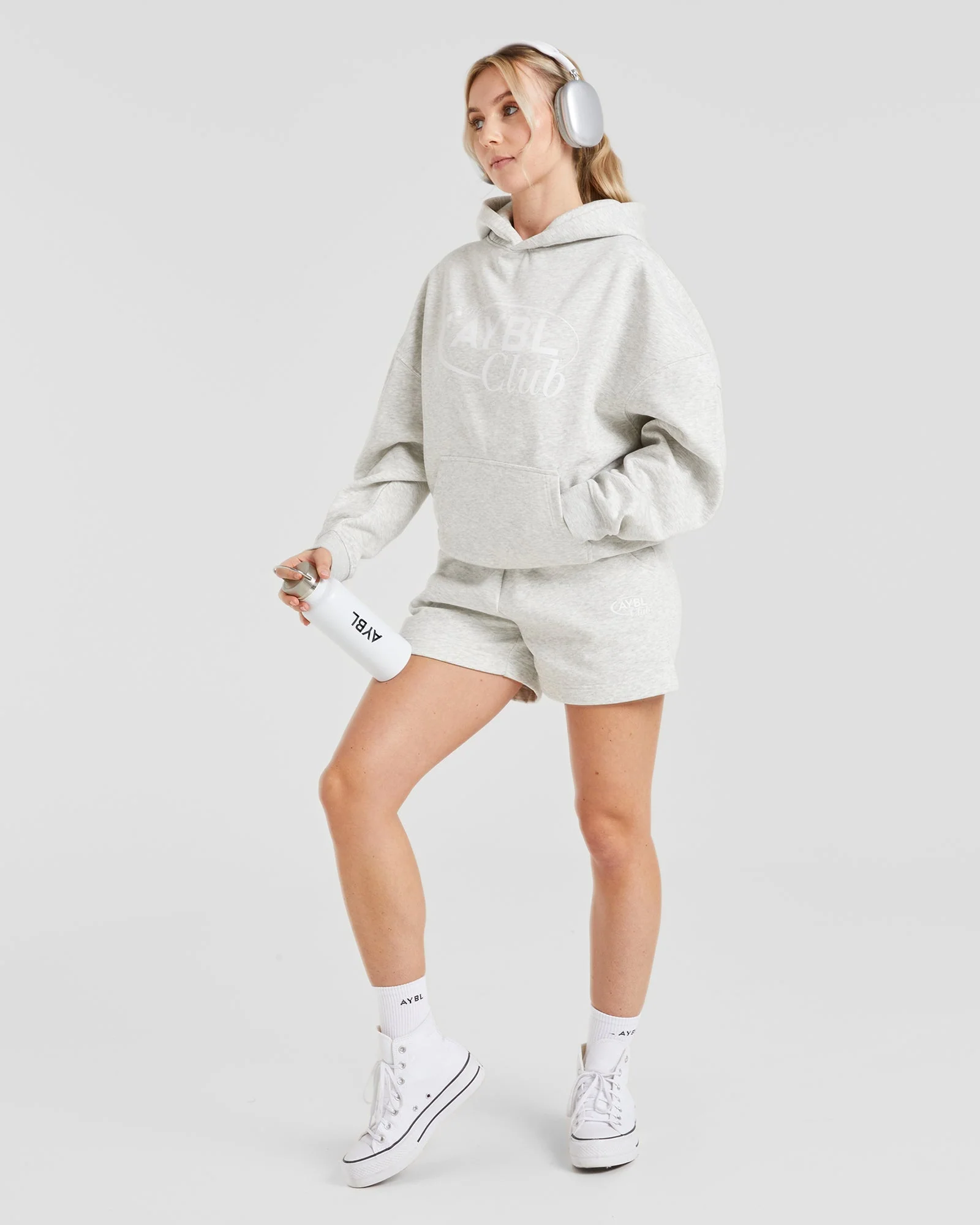 AYBL Club Oversized Hoodie - Gris Marl - Image 6