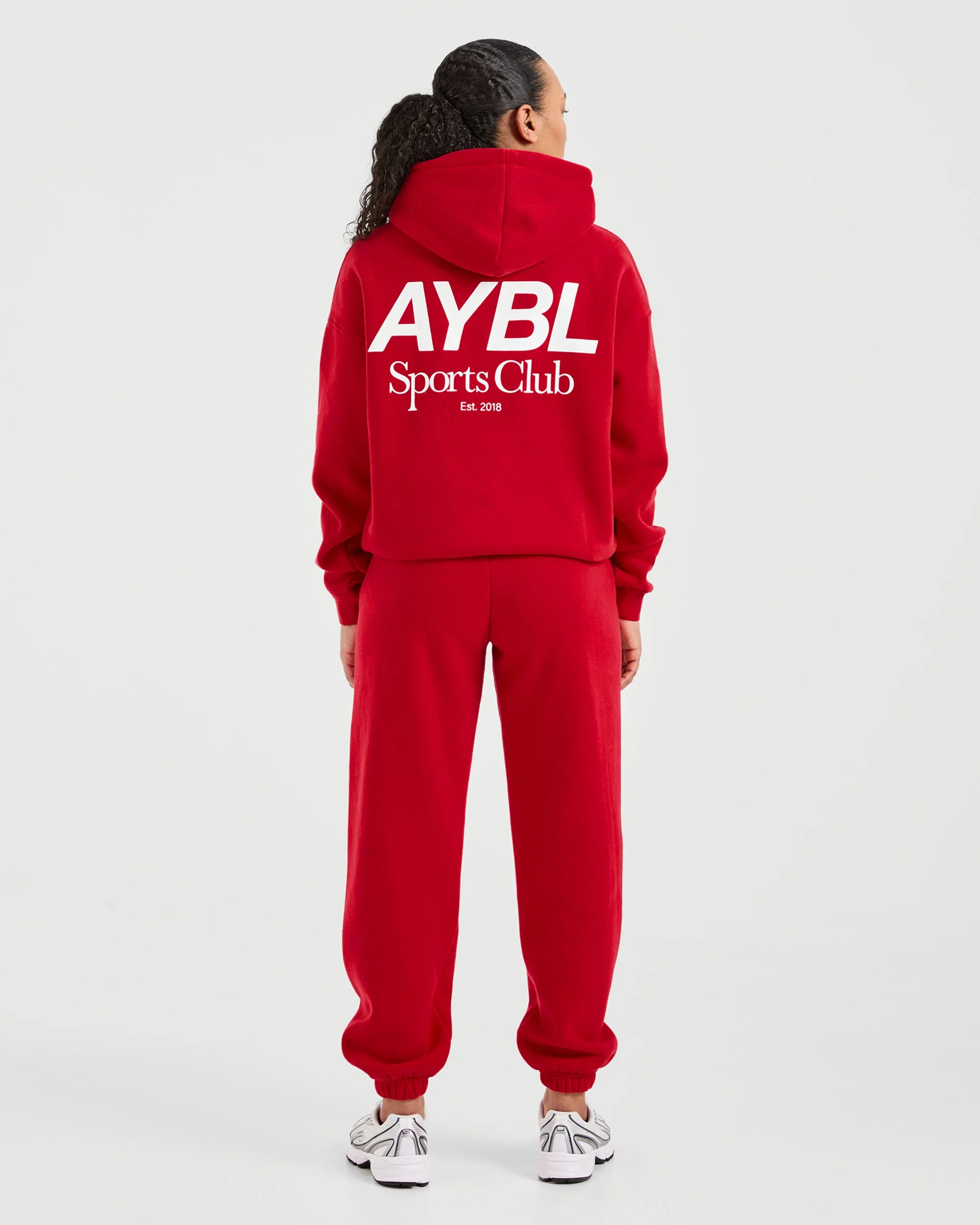 AYBL Sports Club Oversized Hoodie - True Rouge - Image 3