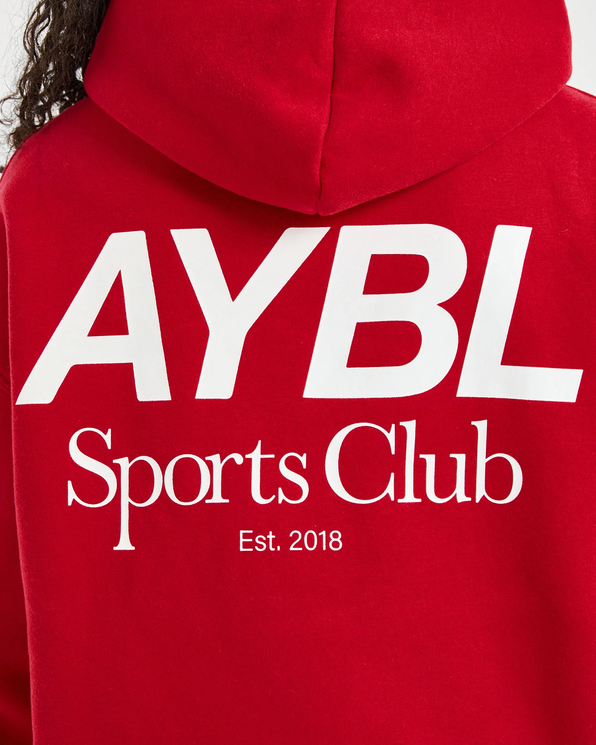 AYBL Sports Club Oversized Hoodie - True Rouge - Image 6