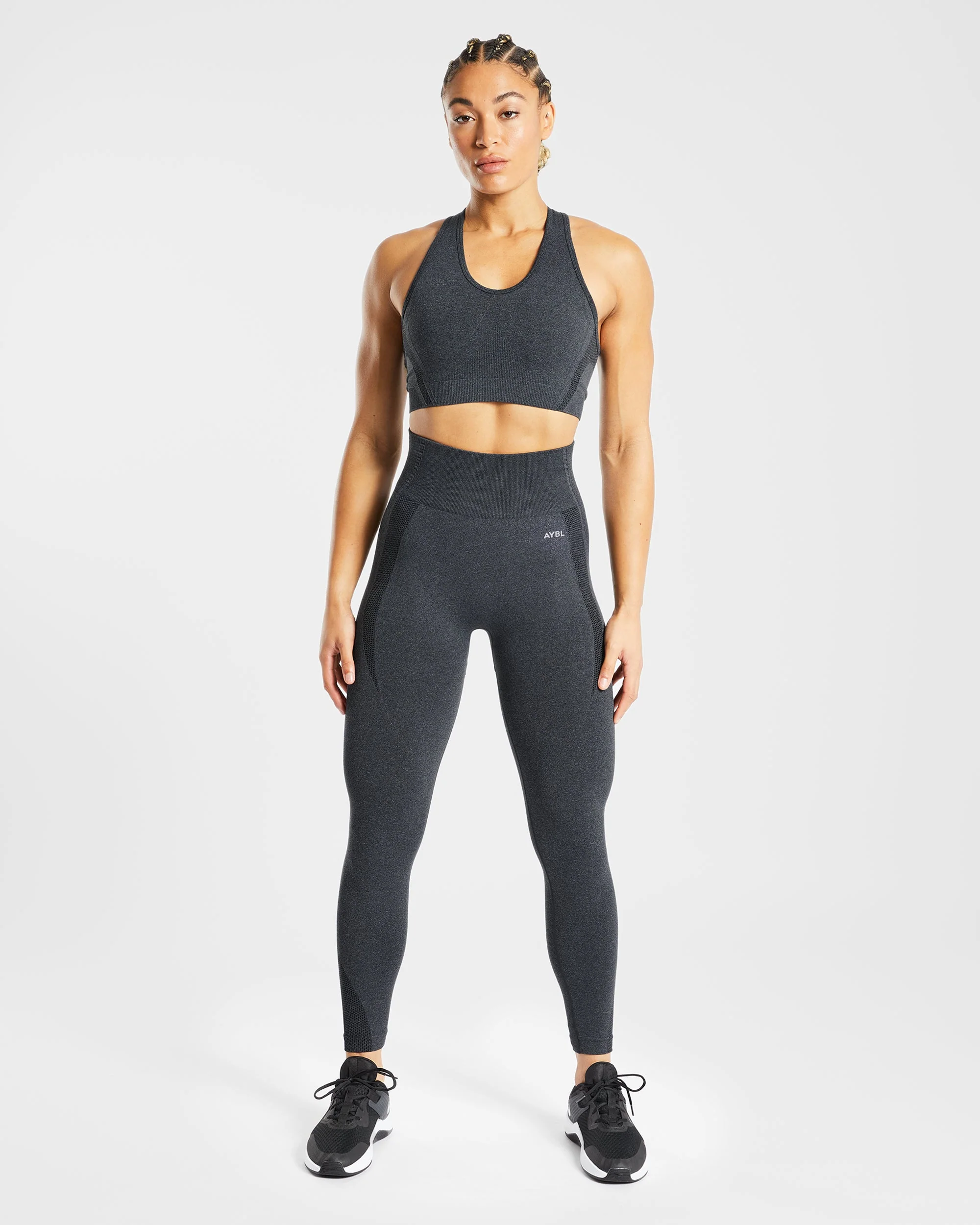 Balance V2 Seamless Sports Bra - Speckle Noir - Image 3