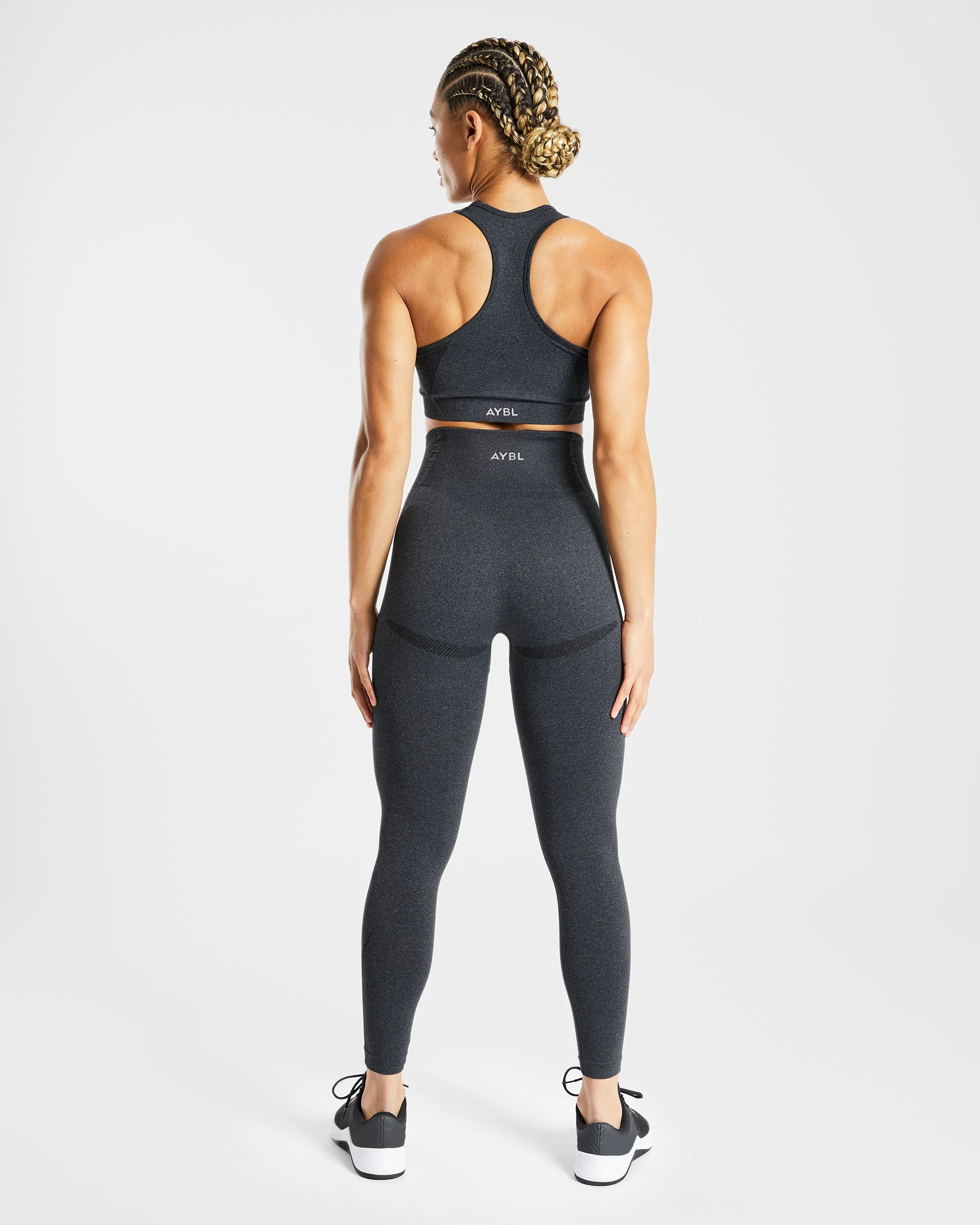 Balance V2 Seamless Sports Bra - Speckle Noir - Image 4