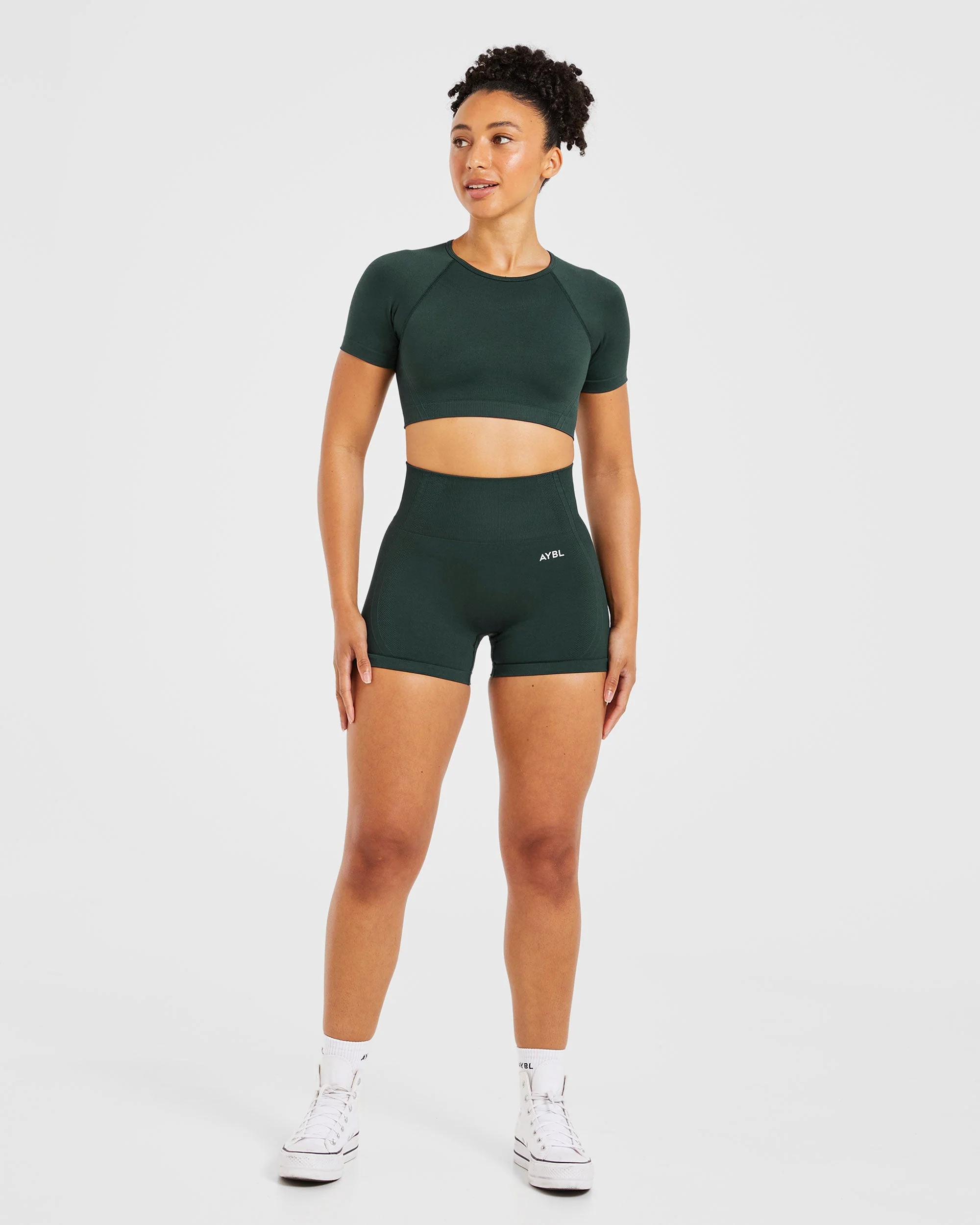 Balance V3 Seamless Crop Top - Dark Vert - Image 3