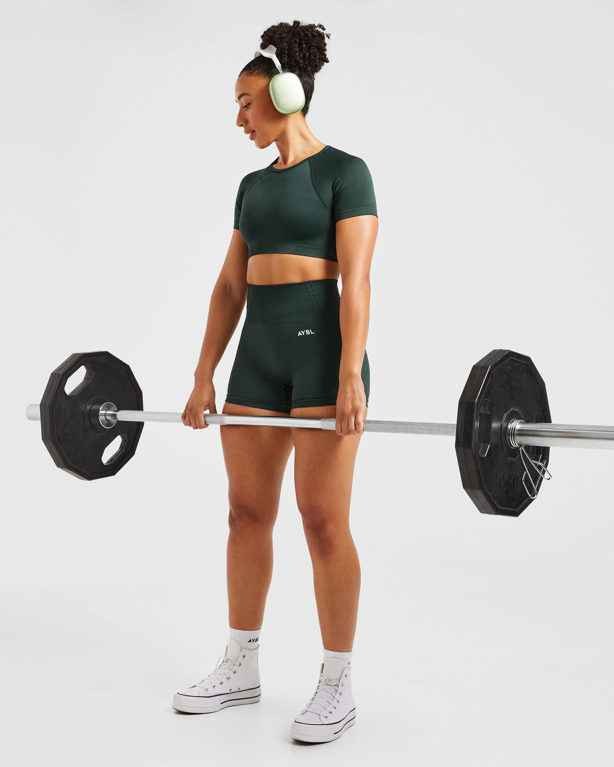Balance V3 Seamless Crop Top - Dark Vert - Image 7