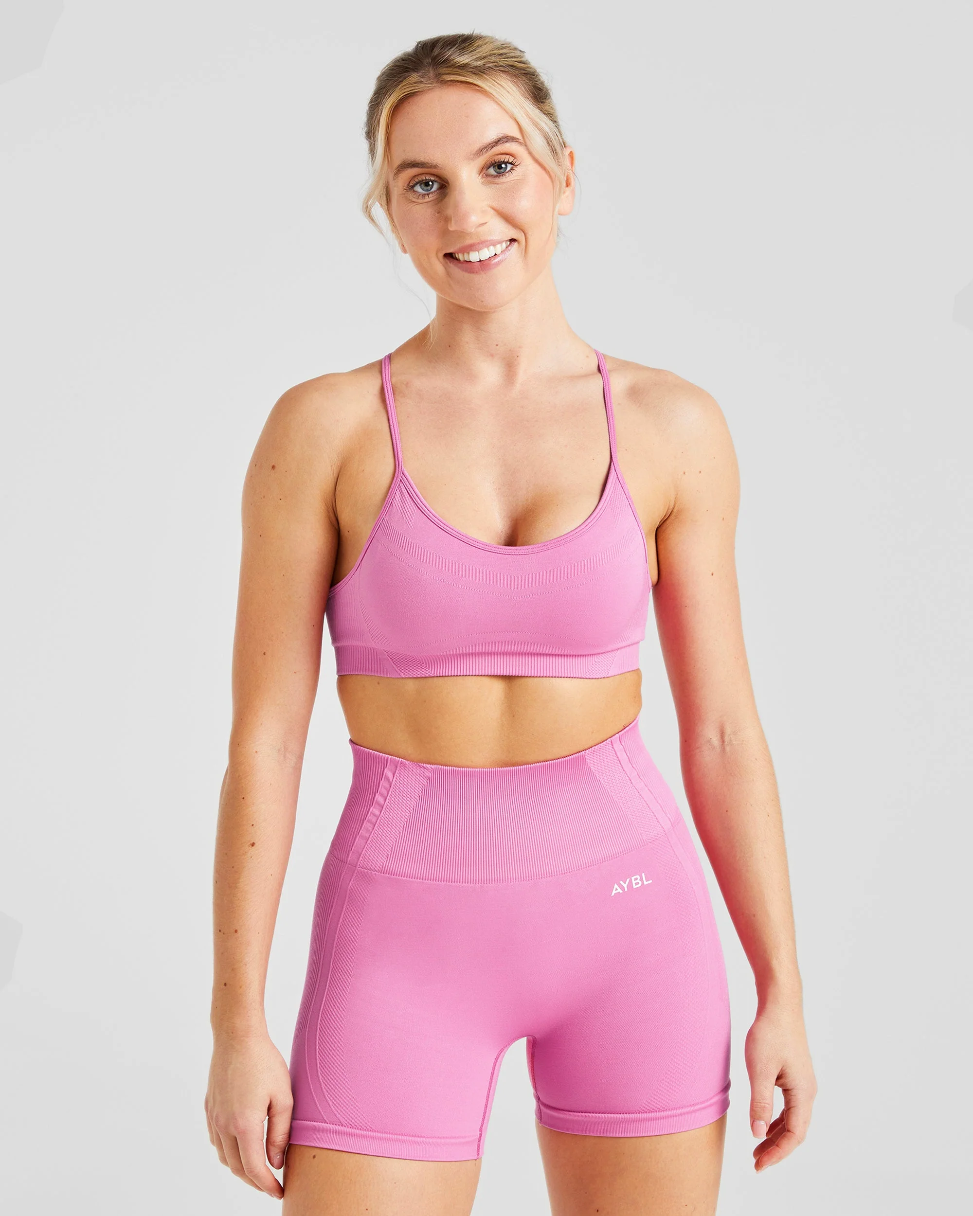 Balance V3 Seamless Strappy Sports Bra - Bubblegum Rose