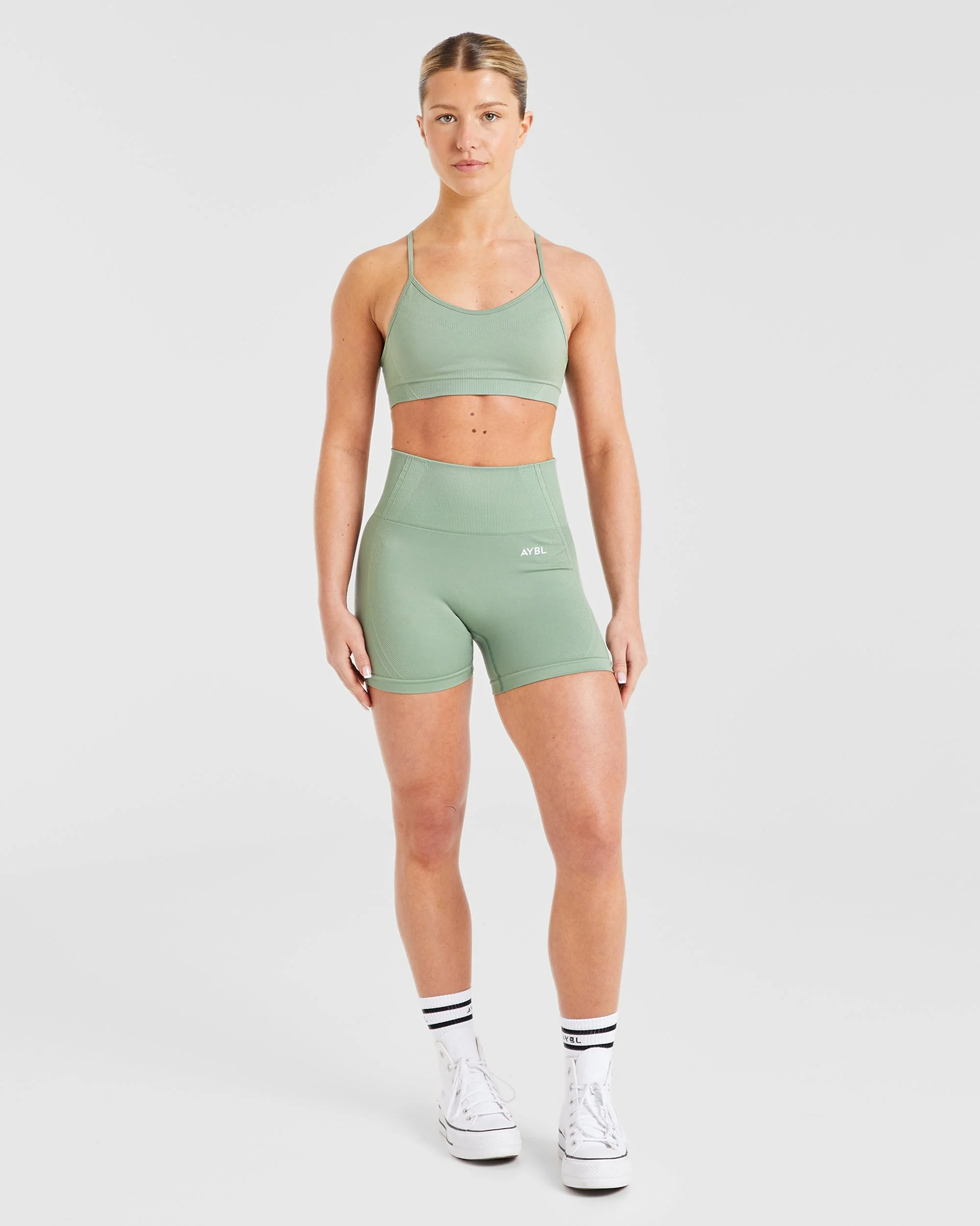Balance V3 Seamless Strappy Sports Bra - Grove Vert - Image 3