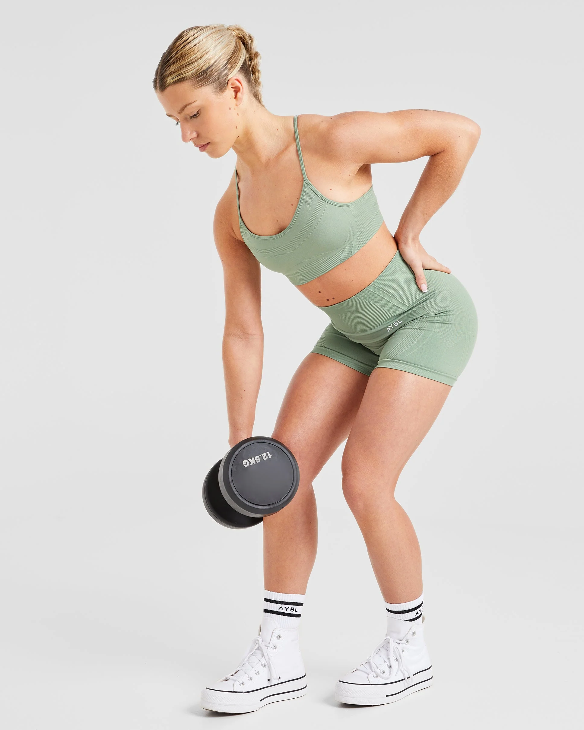 Balance V3 Seamless Strappy Sports Bra - Grove Vert - Image 7