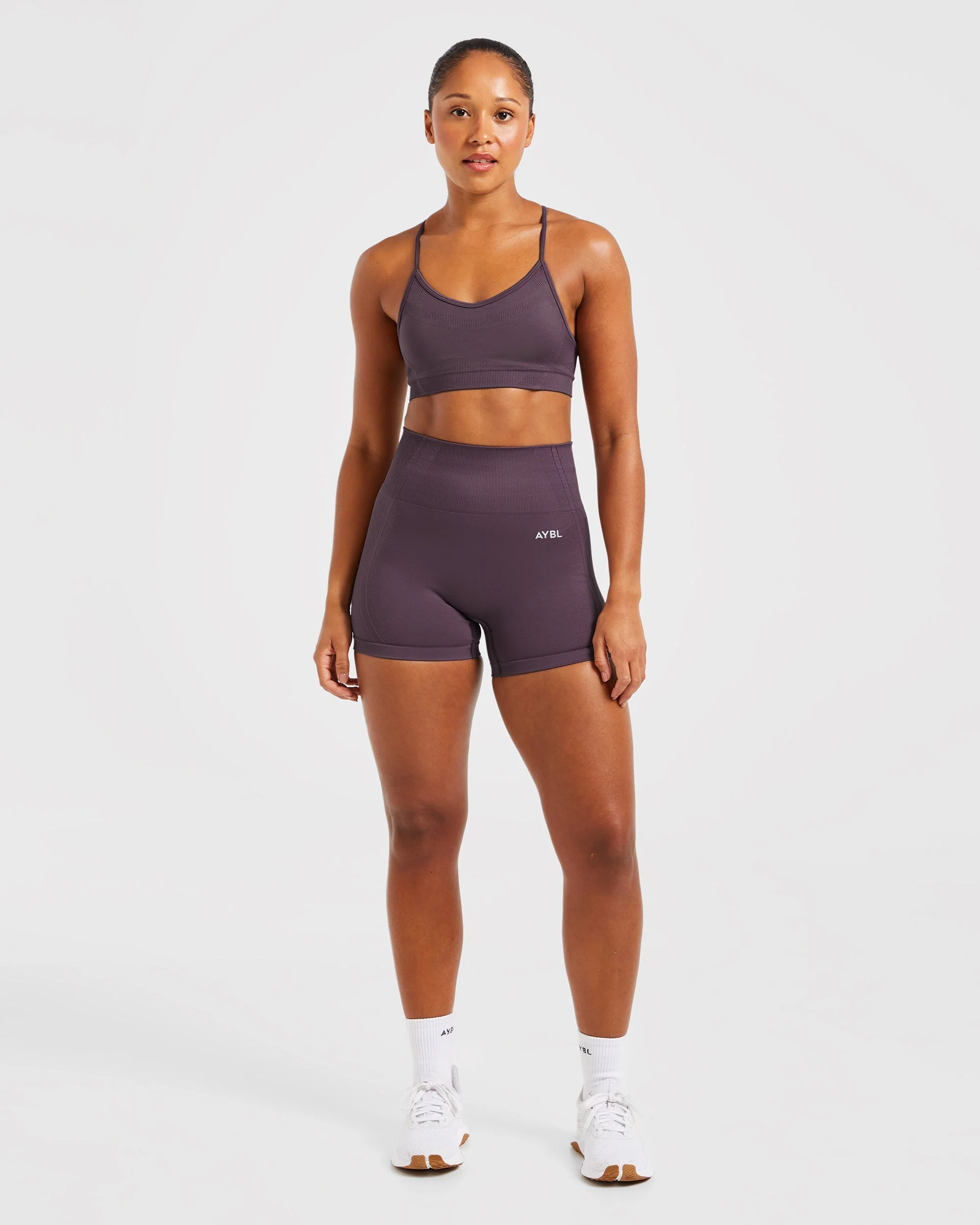 Balance V3 Seamless Strappy Sports Bra - Violet - Image 3