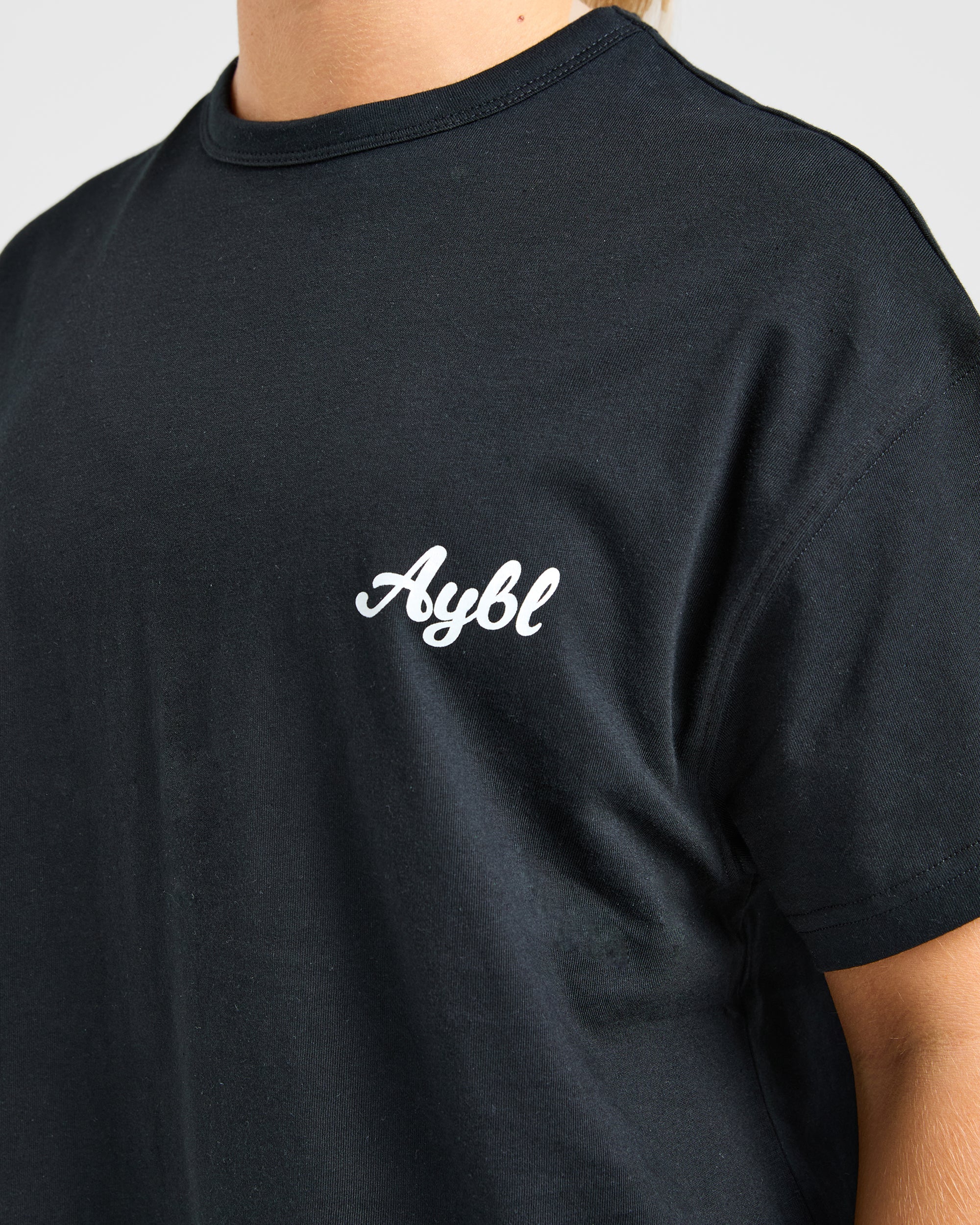 Body Achieve Mind Believe Oversized T Shirt - Noir - Image 6
