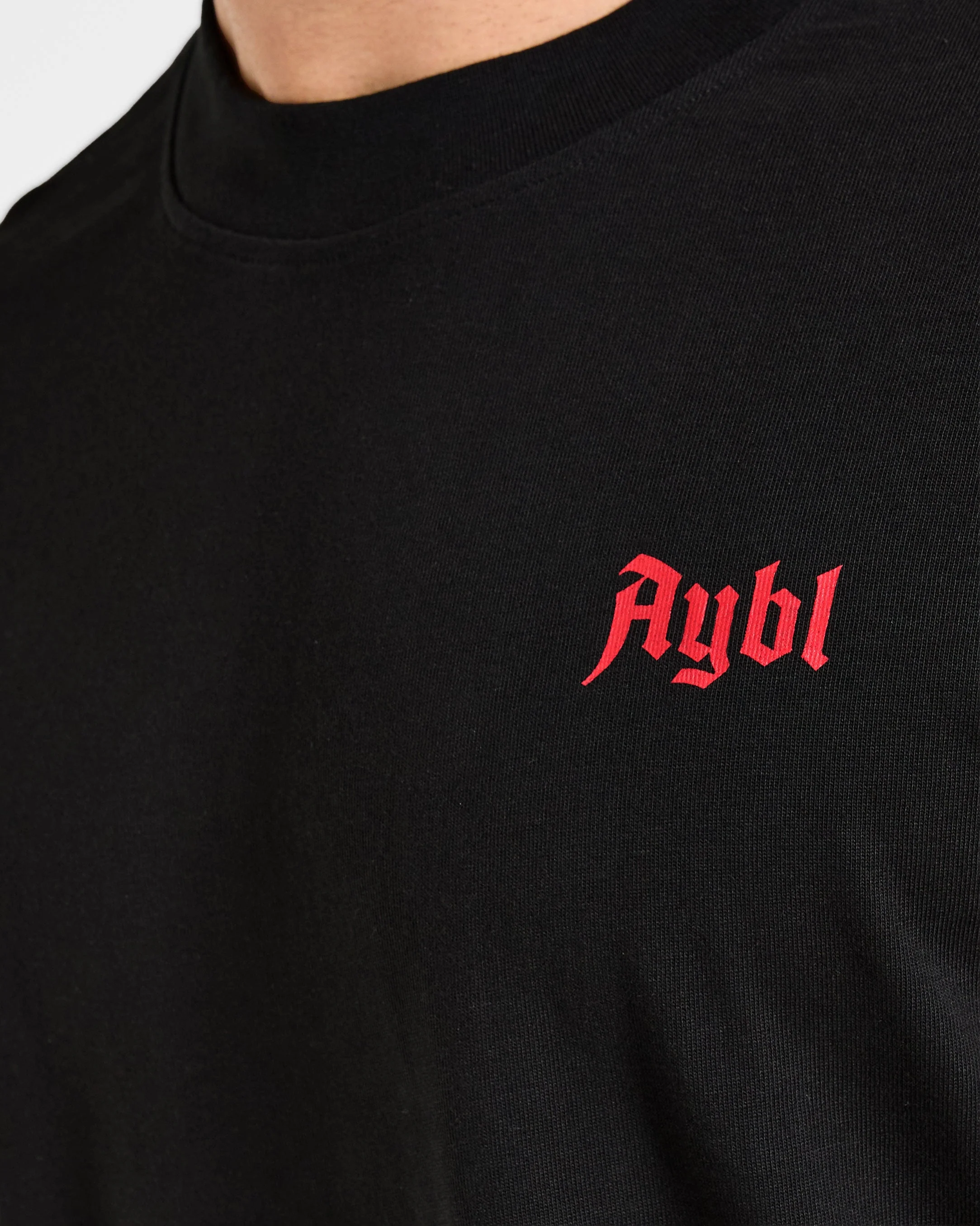 Built for Lifters Oversized T Shirt - Noir/Rouge - Image 5