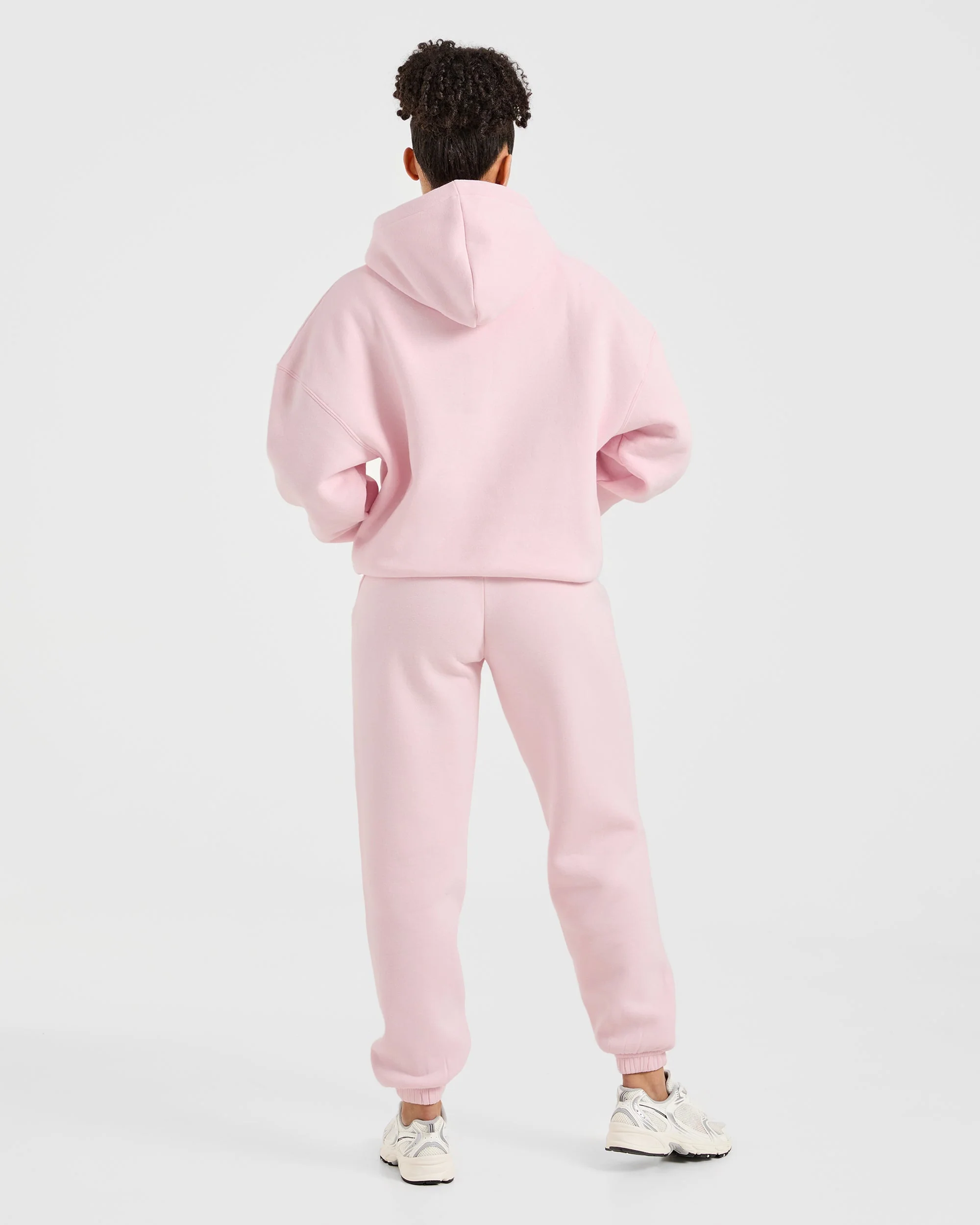 Classic Plush Oversized Hoodie - Pastel Rose - Image 4