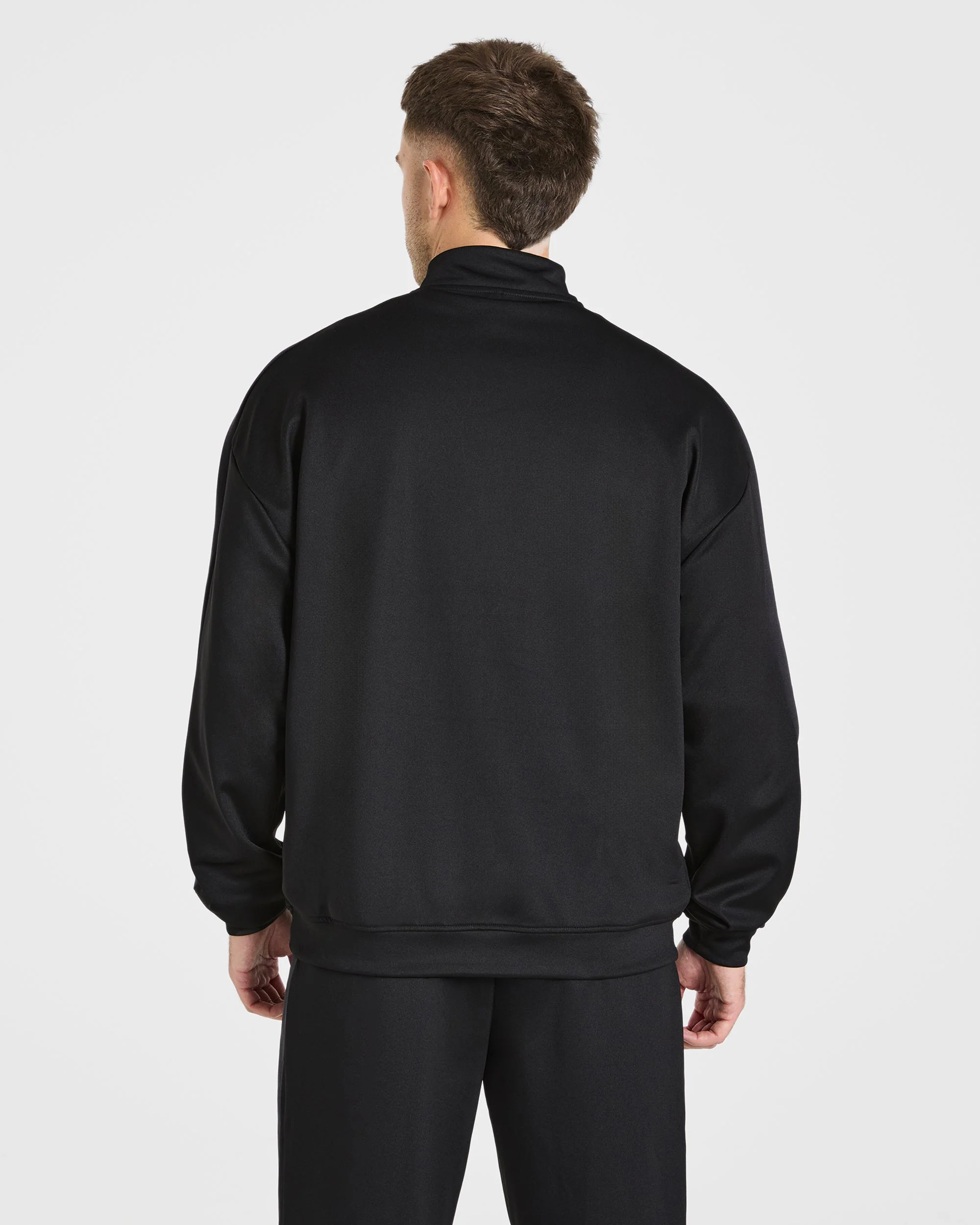 Classic Track 1/4 Zip Pullover - Noir/Charcoal - Image 2