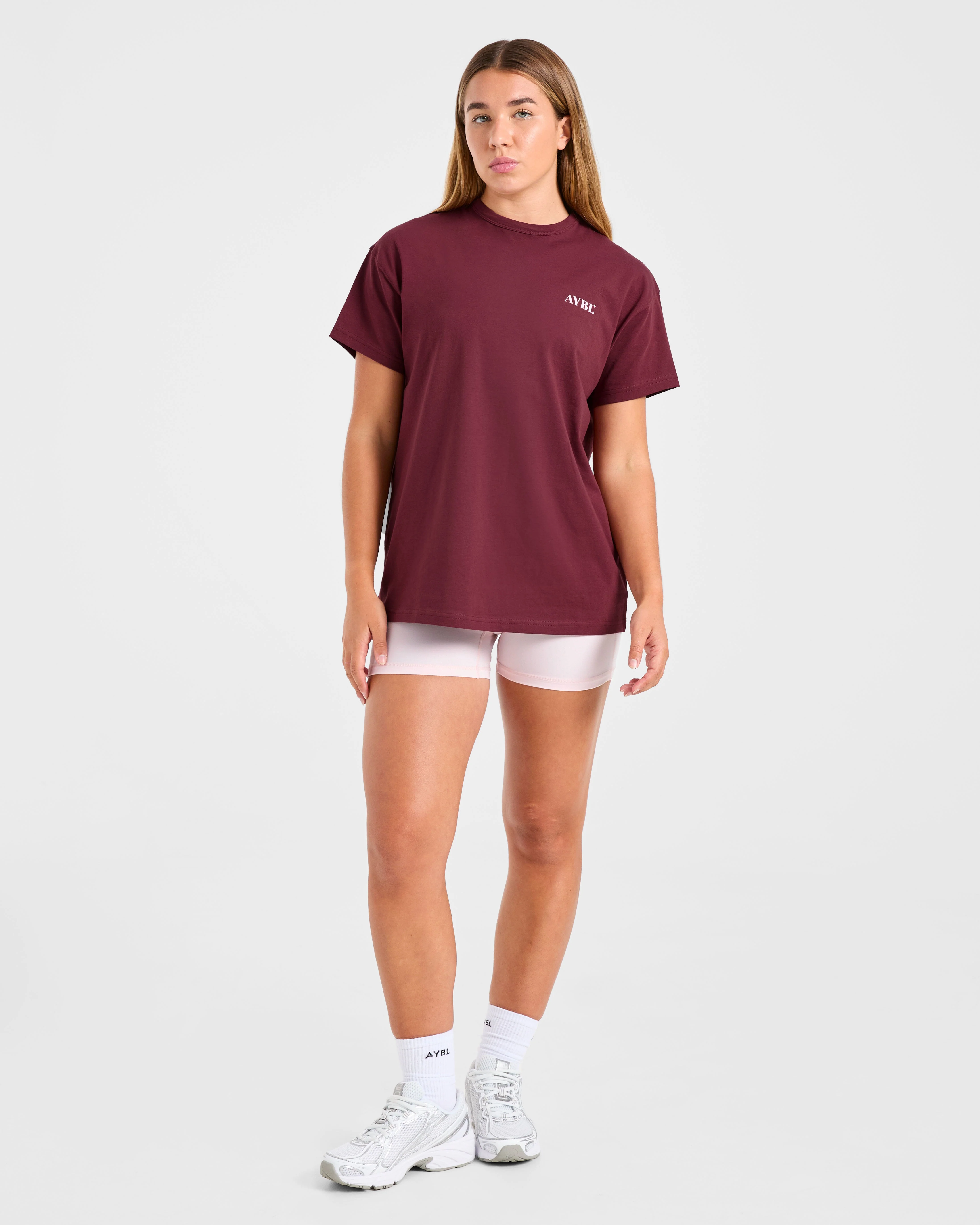 Dedicate To The Journey Oversized T Shirt - Bourgogne - Image 3