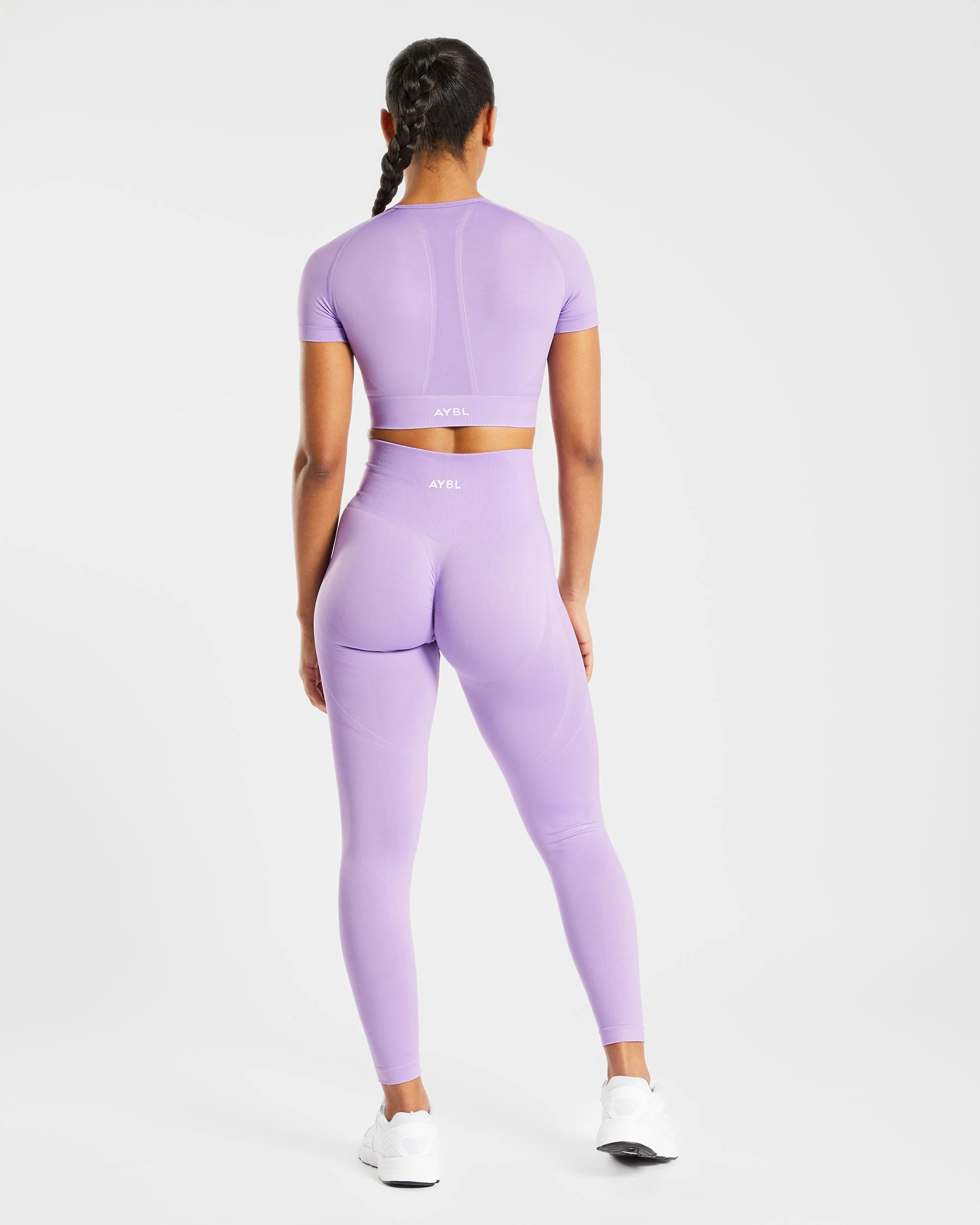 Empower Seamless Crop Top - Violet - Image 3