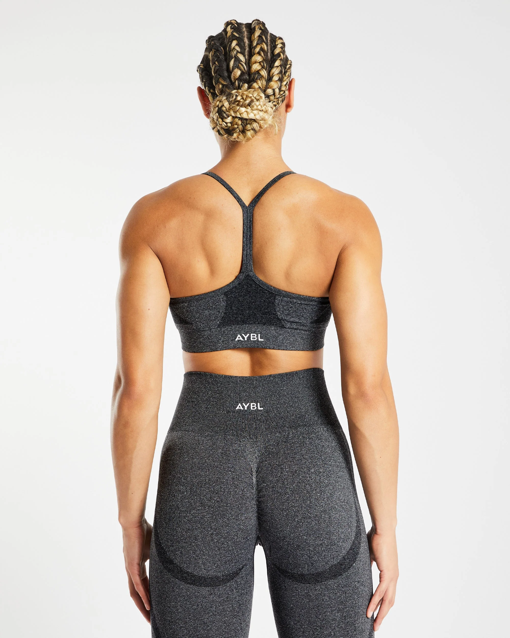 Empower Seamless Sports Bra - Noir Marl - Image 10