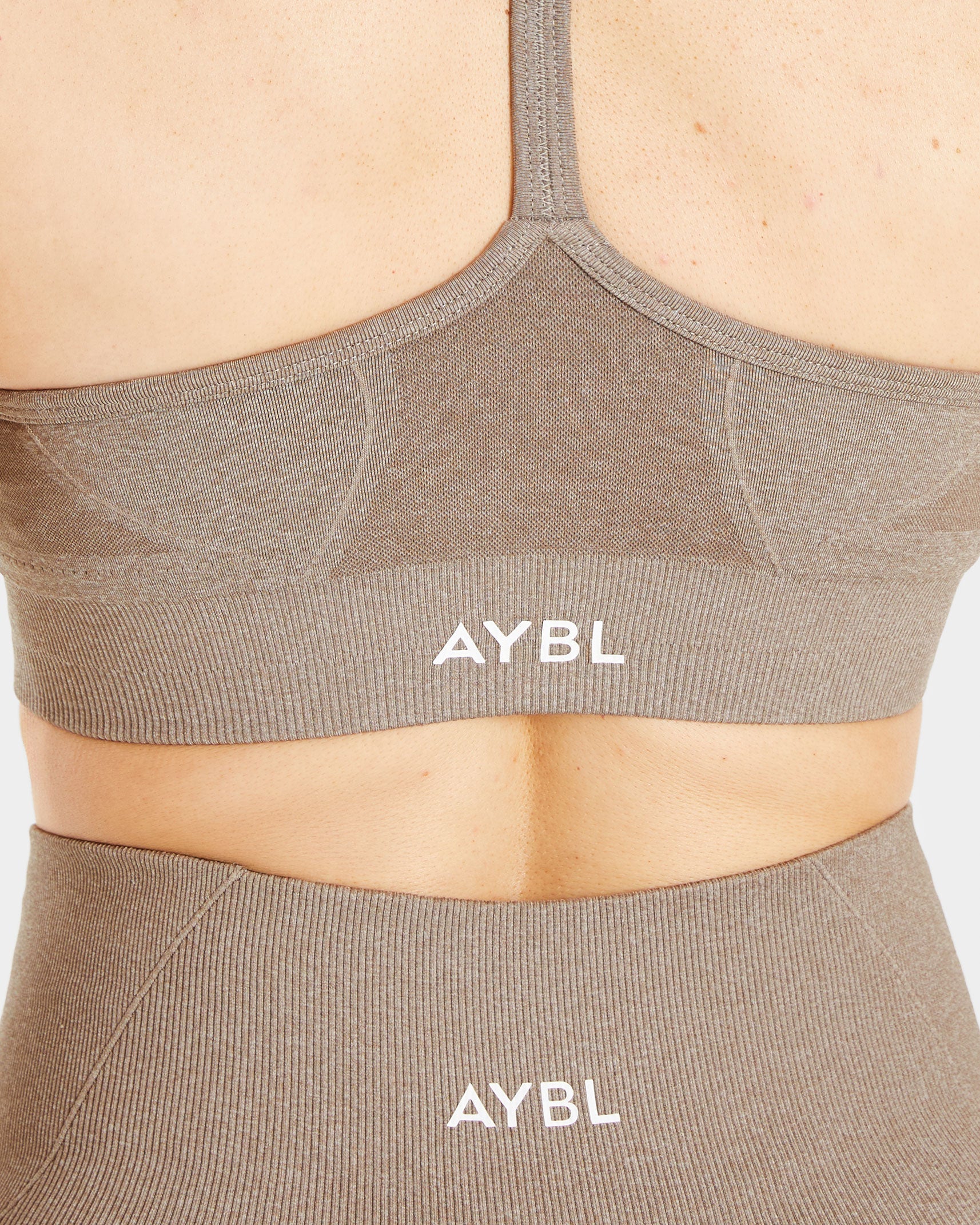 Empower Seamless Sports Bra - Taupe Marl - Image 6