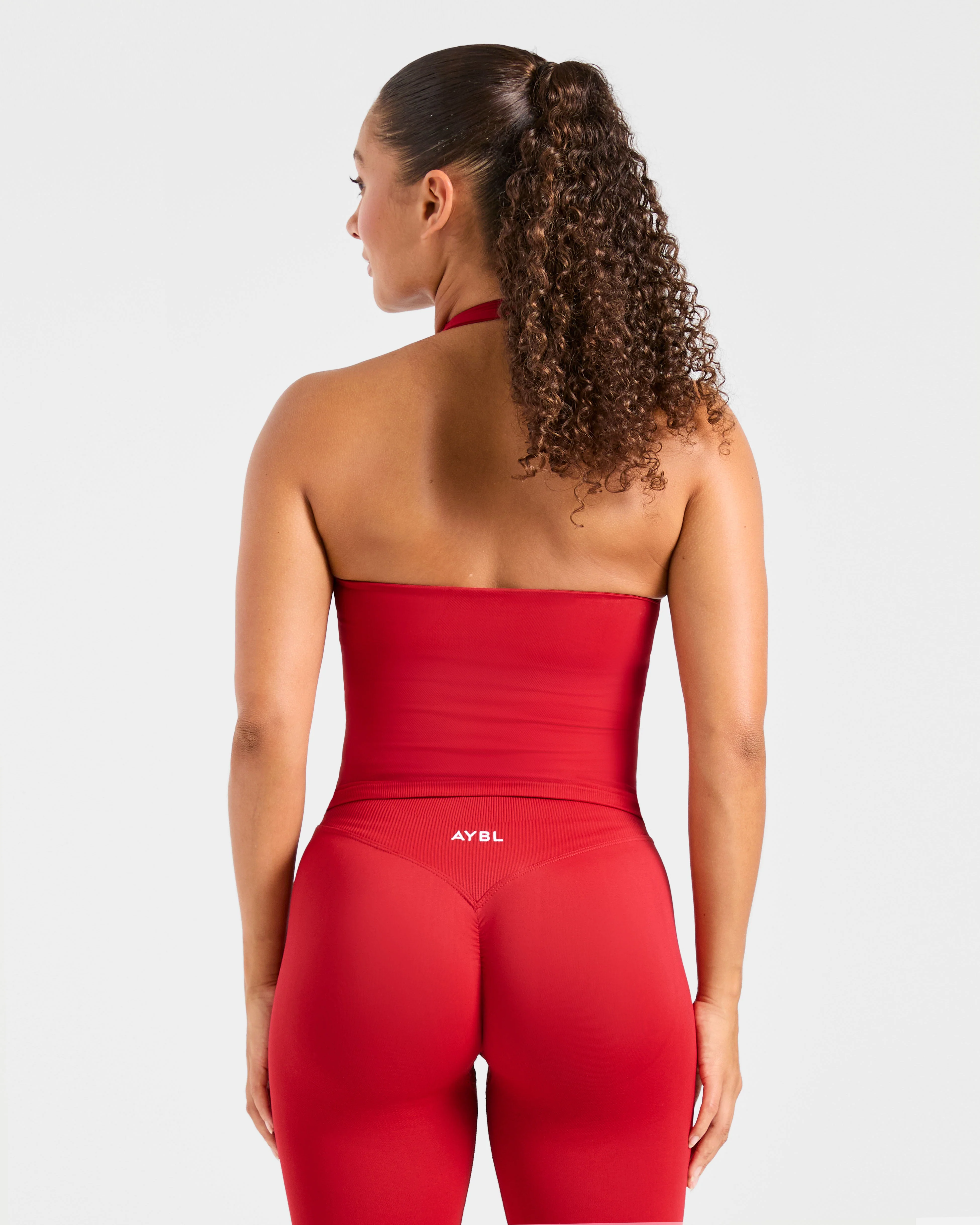 Enhance Seamless Halterneck Top - Rouge - Image 2