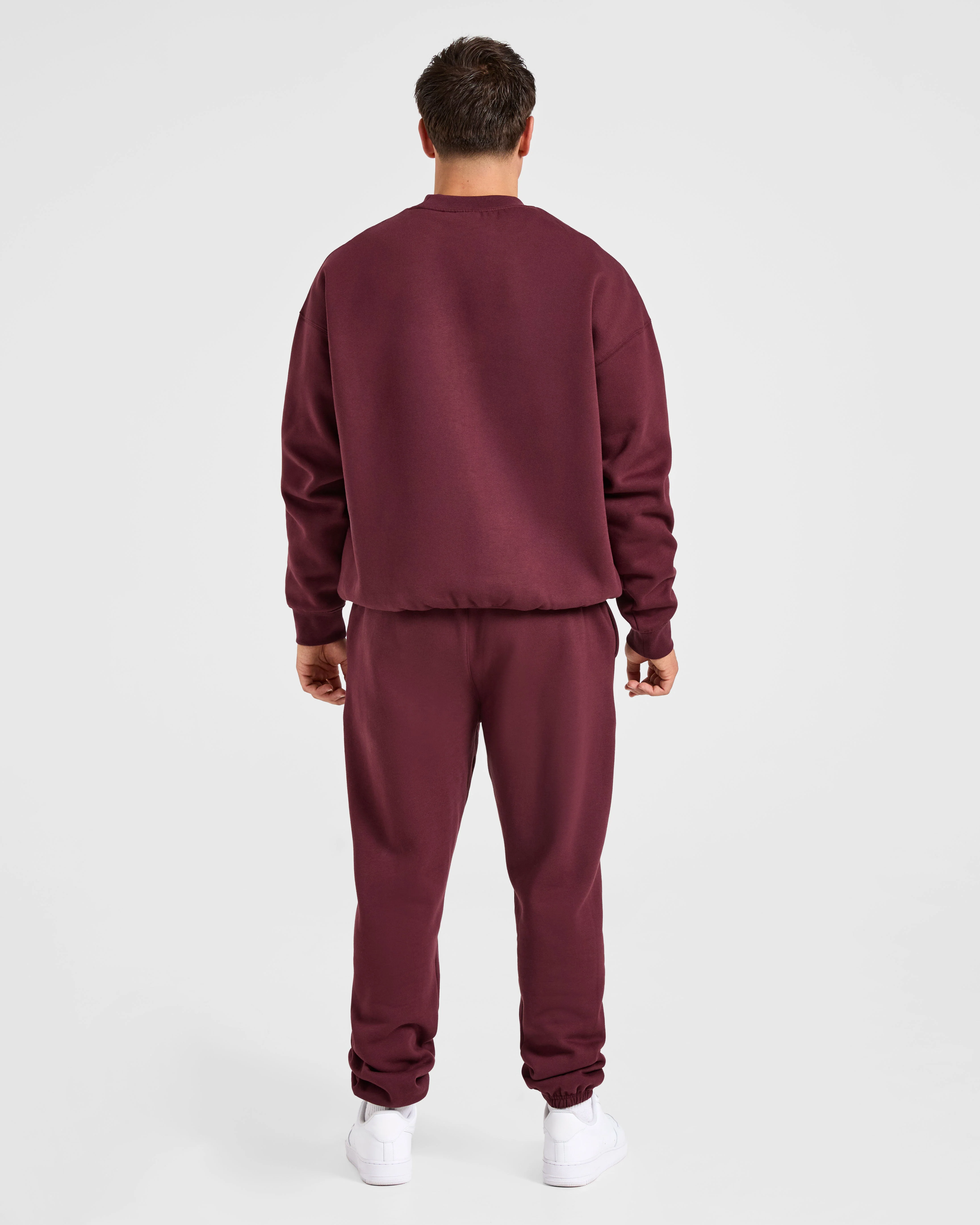 Essential Oversized Sweater - Burgundy Rouge - Image 4