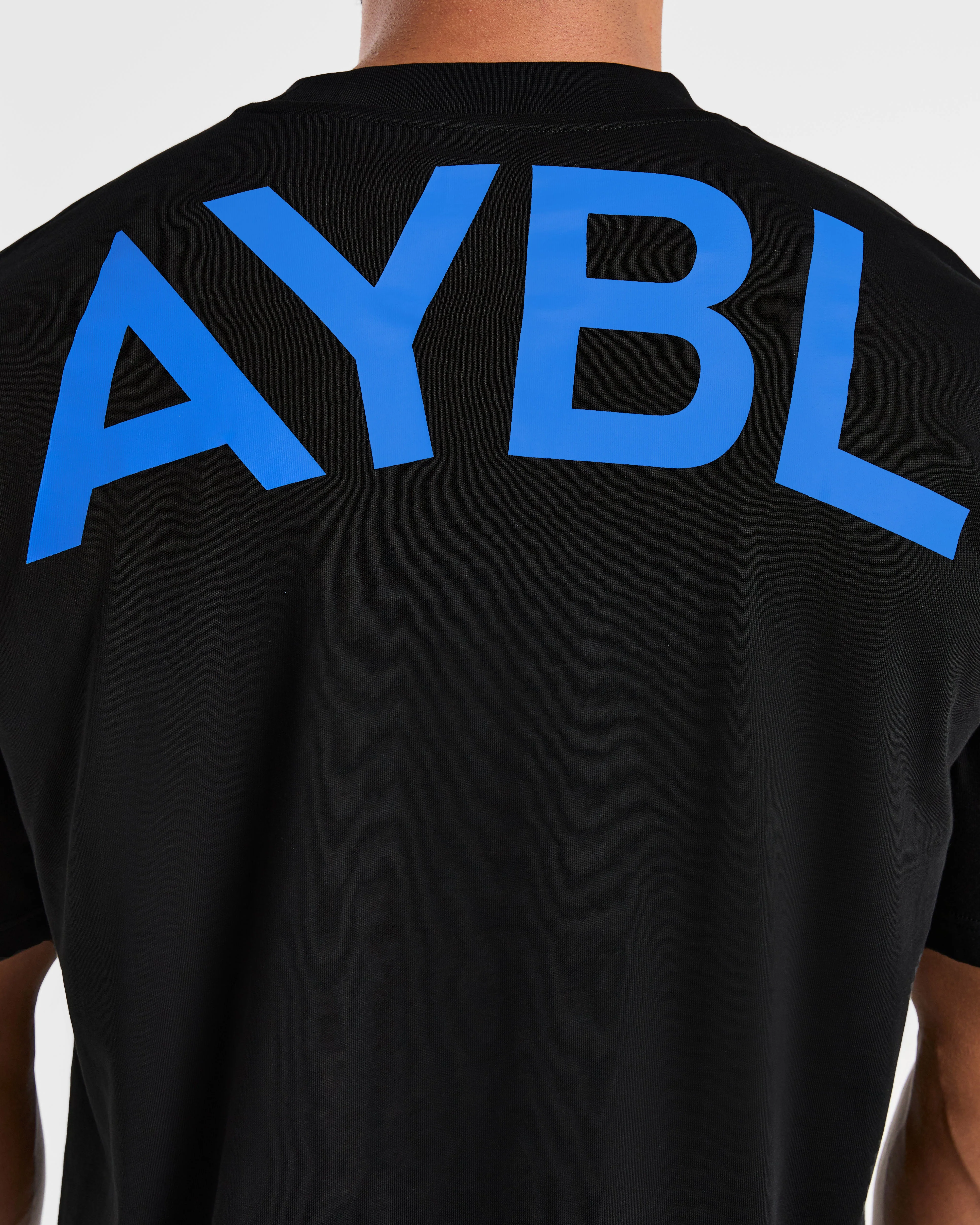 Essential Oversized T Shirt - Noir/Cobalt - Image 5