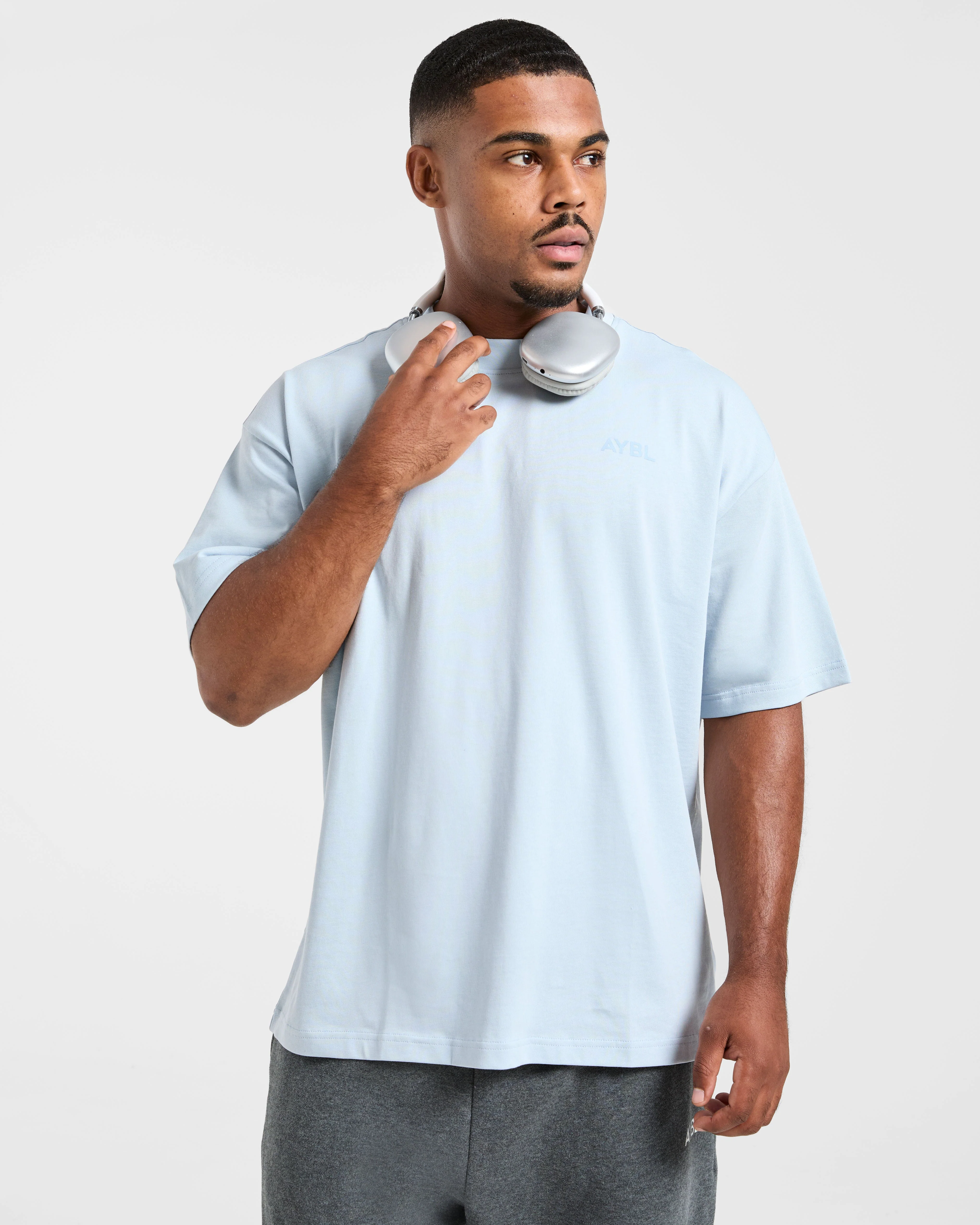 Essential Oversized T Shirt - Light Bleu - Image 7