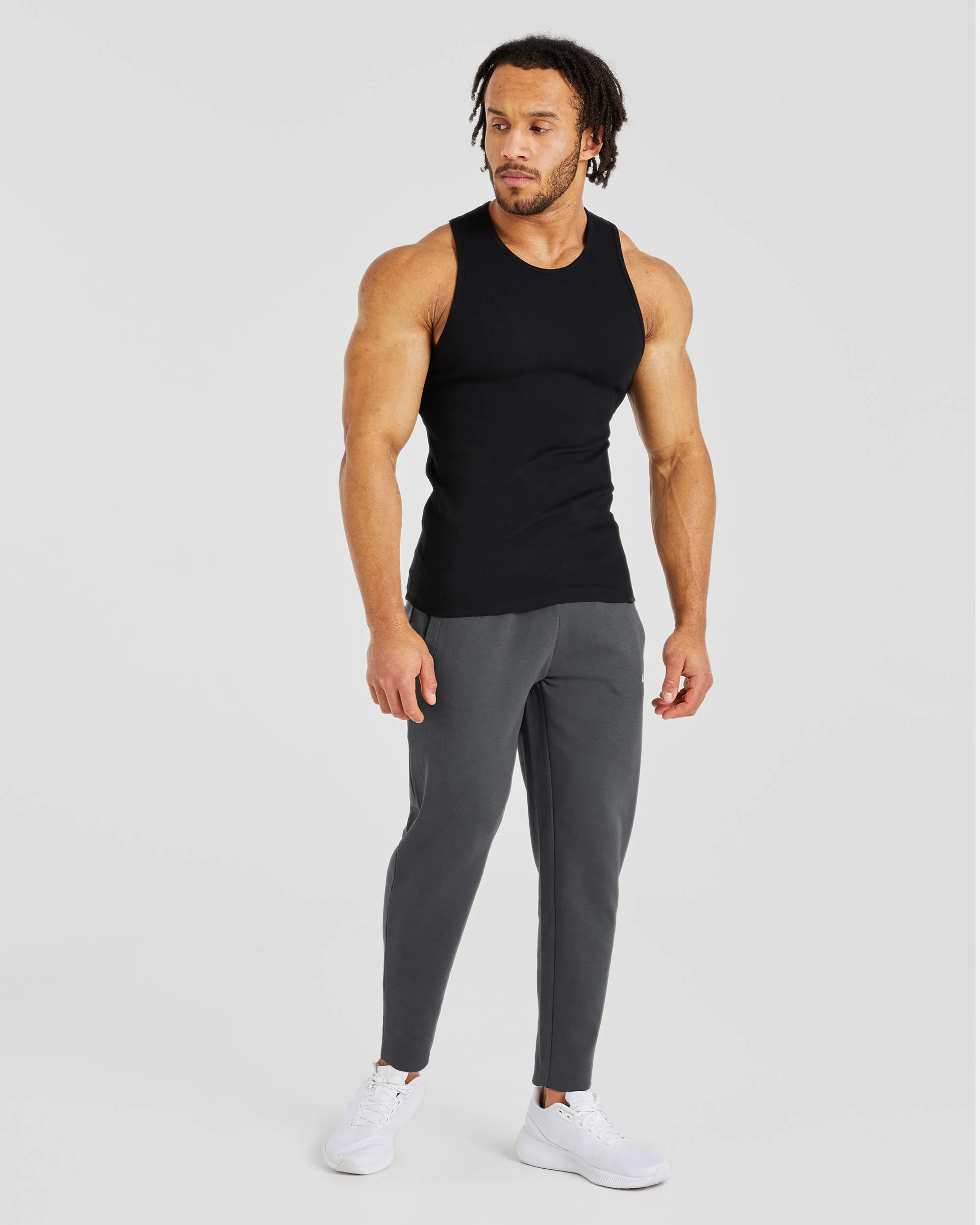 Essential Ribbed Tank - Noir - Image 4