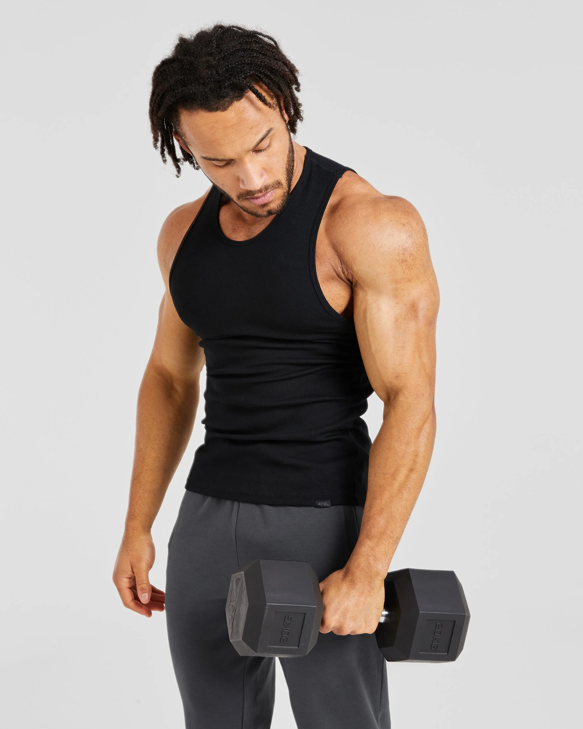 Essential Ribbed Tank - Noir - Image 8