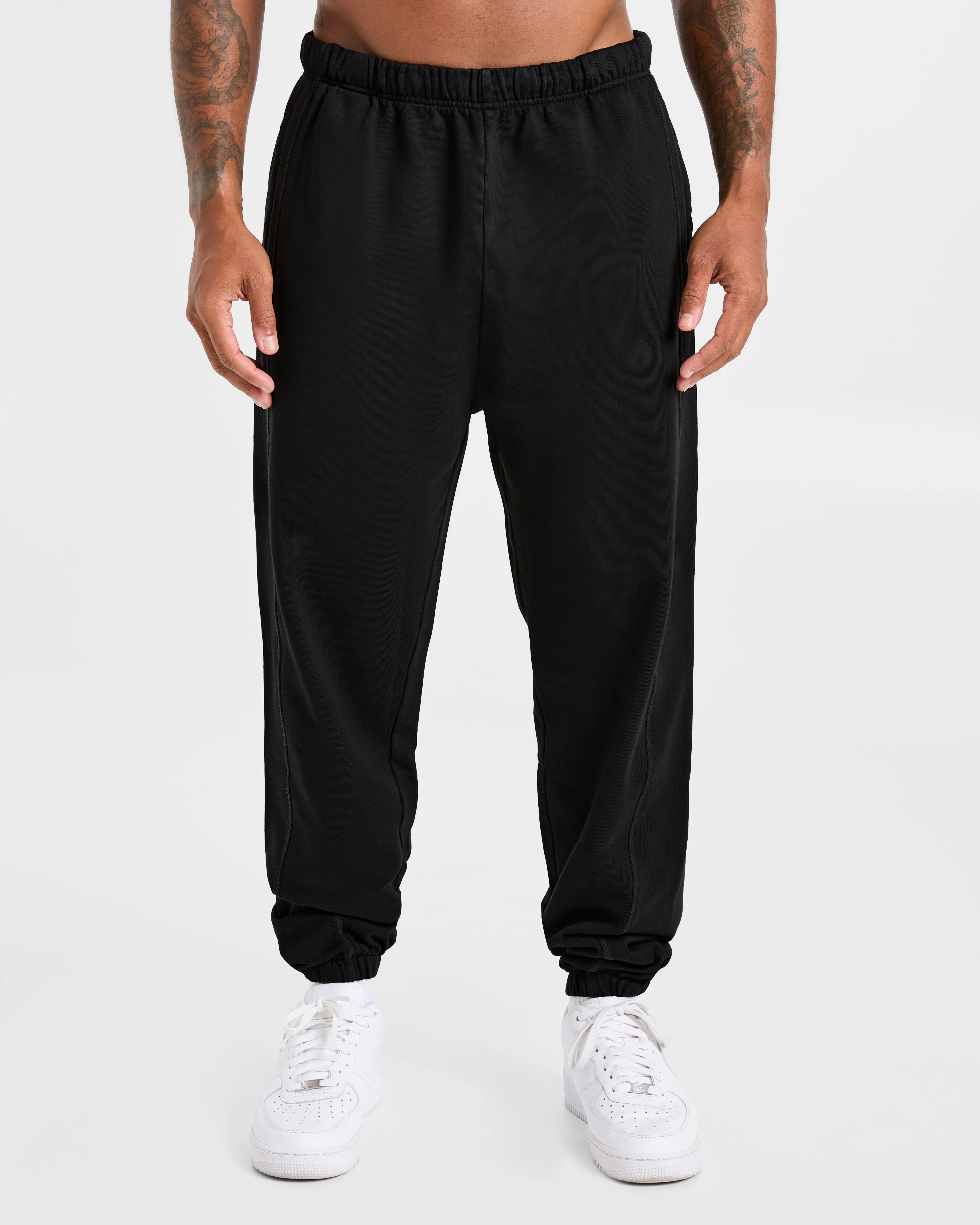 Lift Club Distressed Joggers - Noir/Charcoal