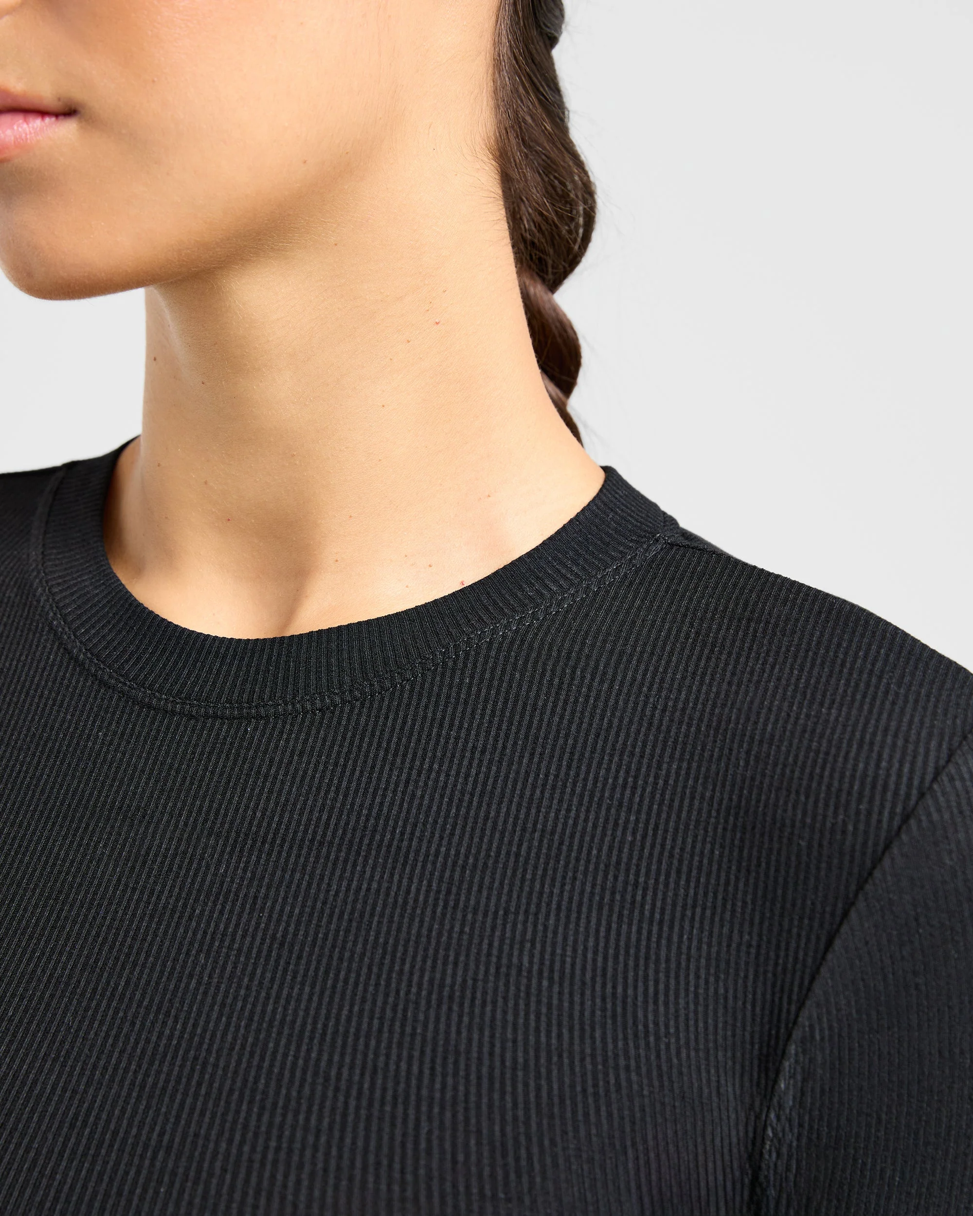 Lounge Ribbed Long Sleeve - Noir - Image 6