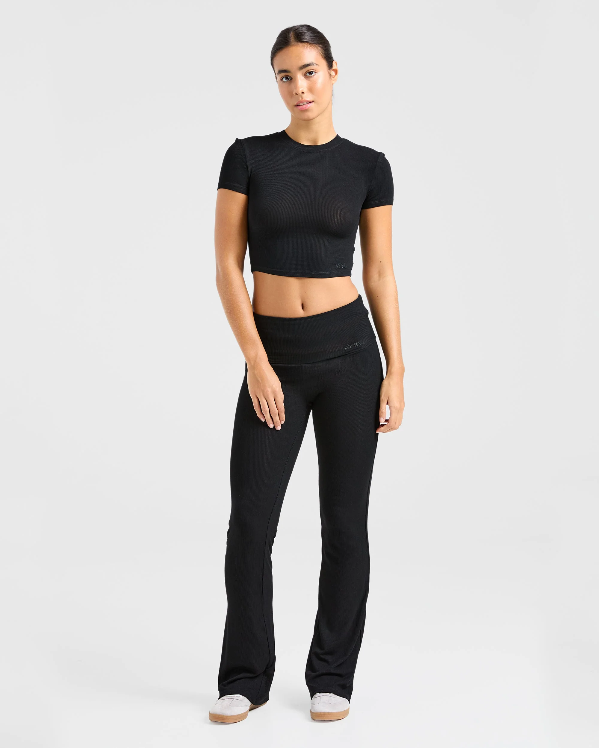 Lounge Ribbed T Shirt - Noir - Image 3