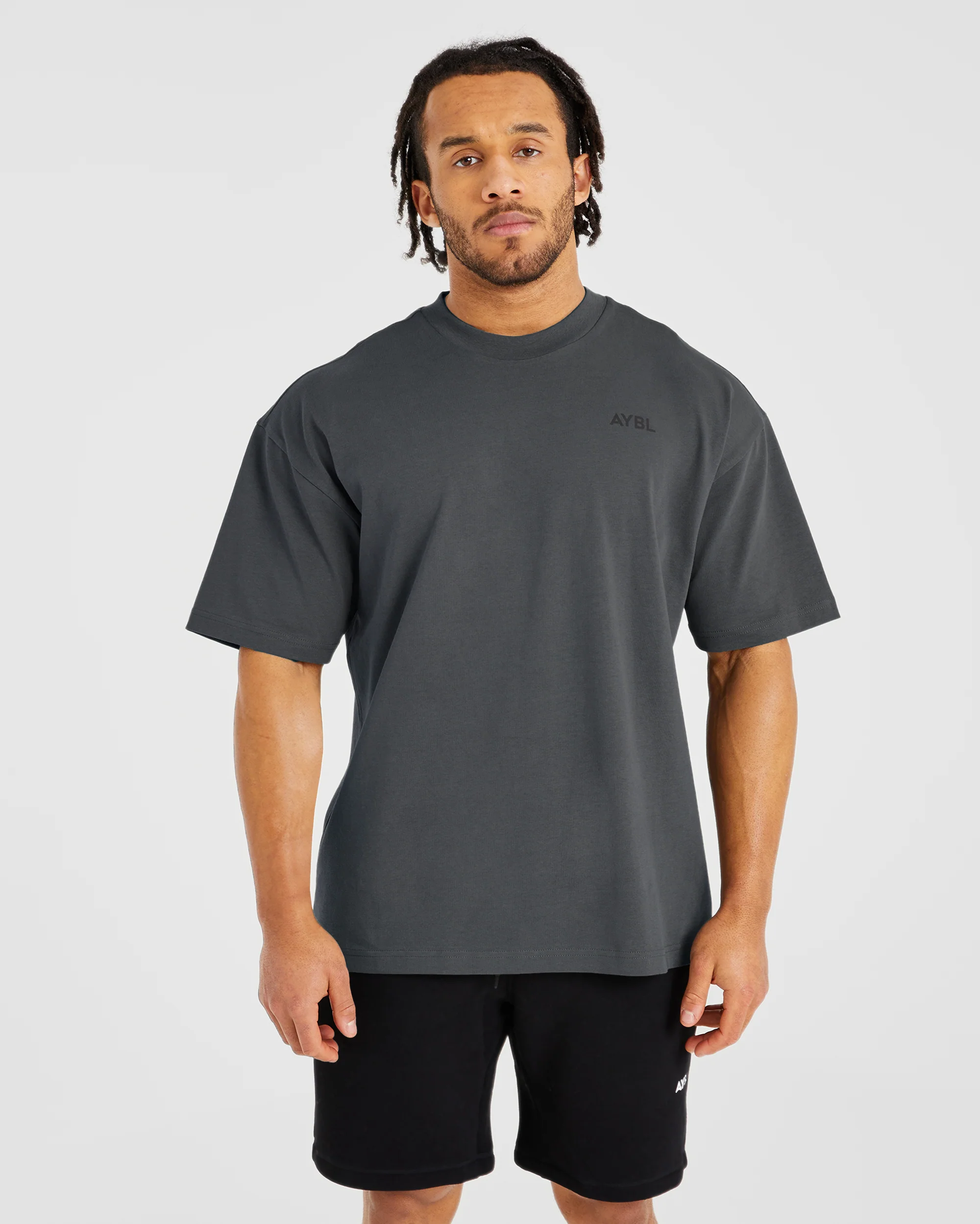 Essential Oversized T Shirt - Charcoal - Image 2