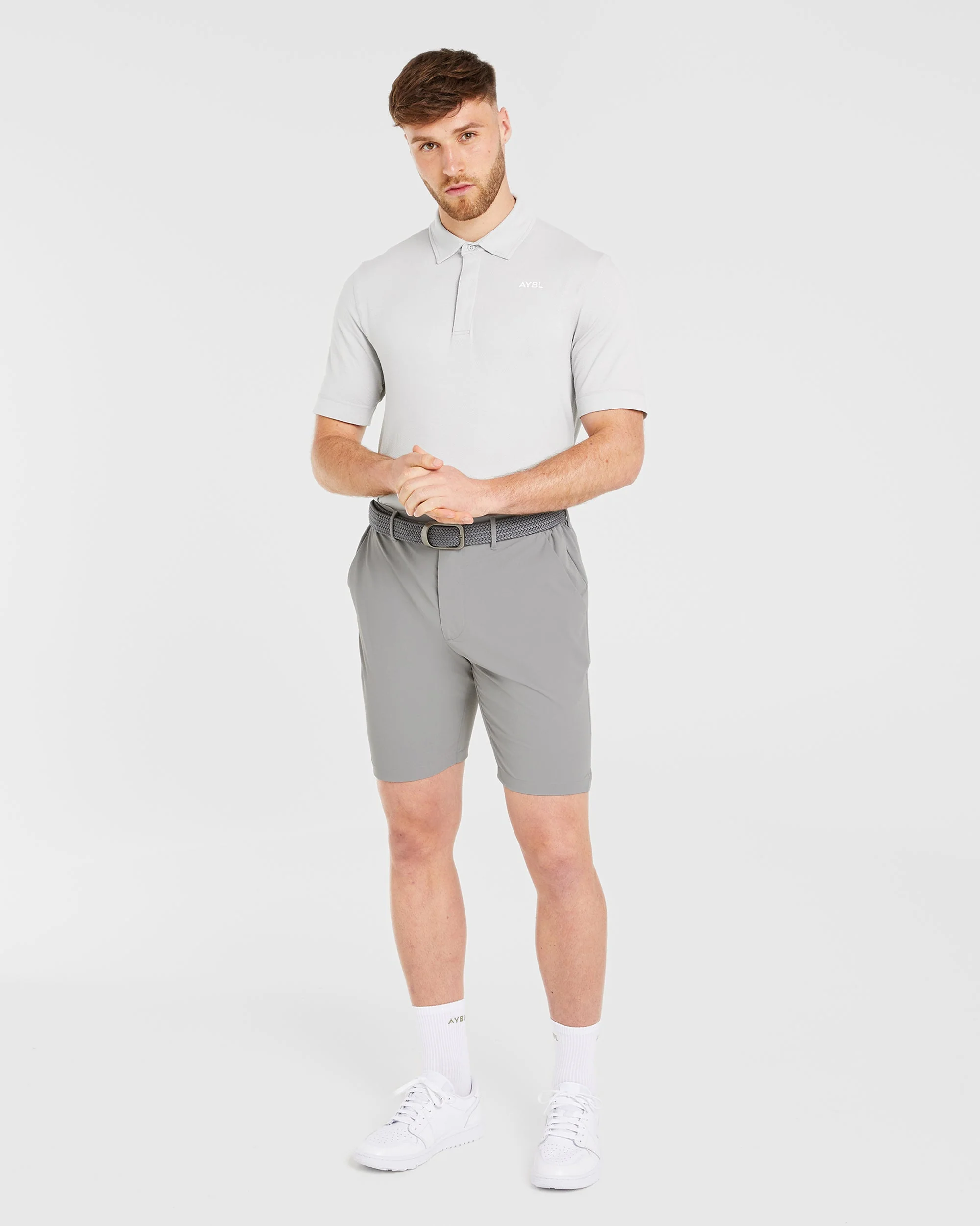 Performance Seamless Polo Shirt - Gris - Image 3