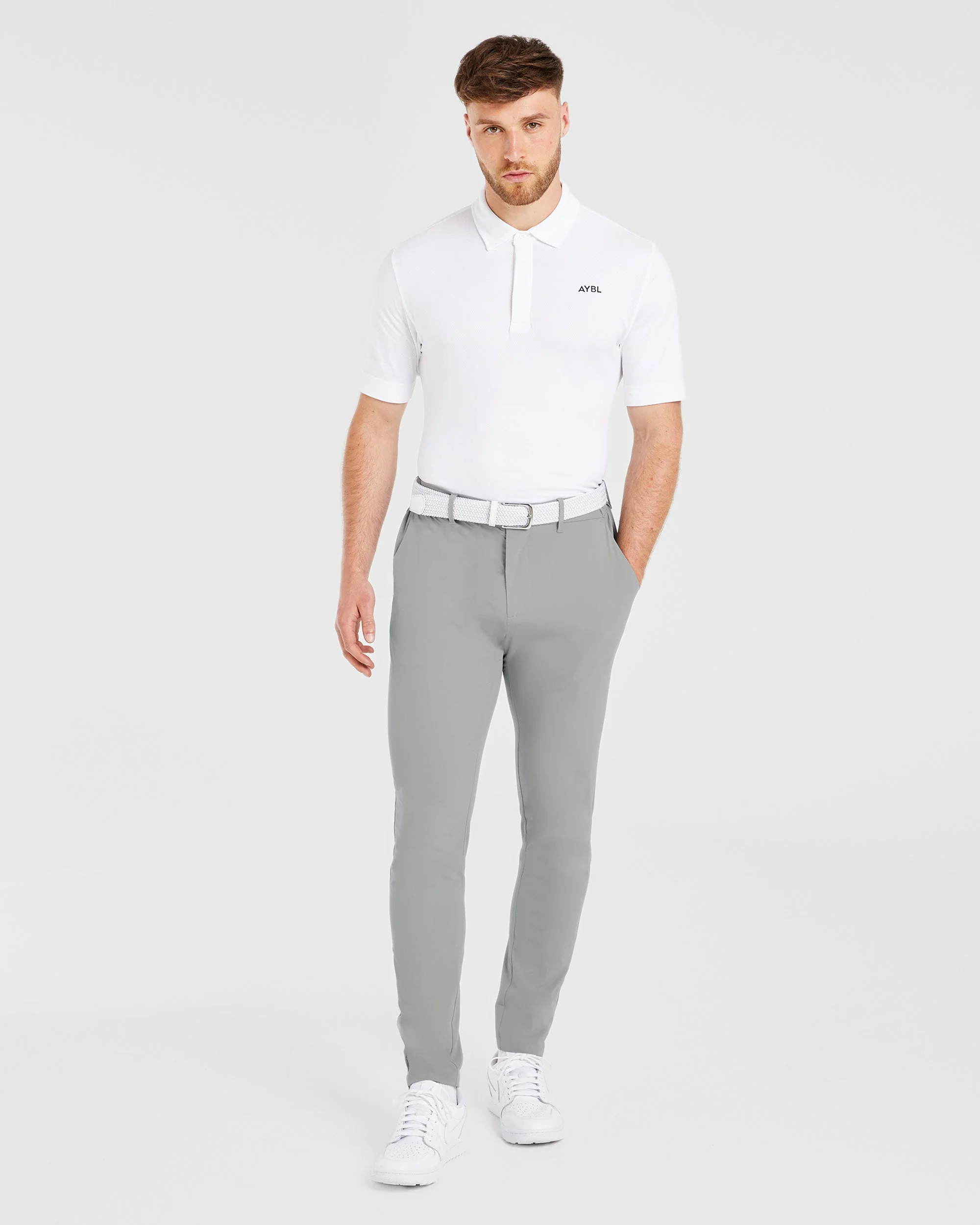 Performance Seamless Polo Shirt - Blanc - Image 3