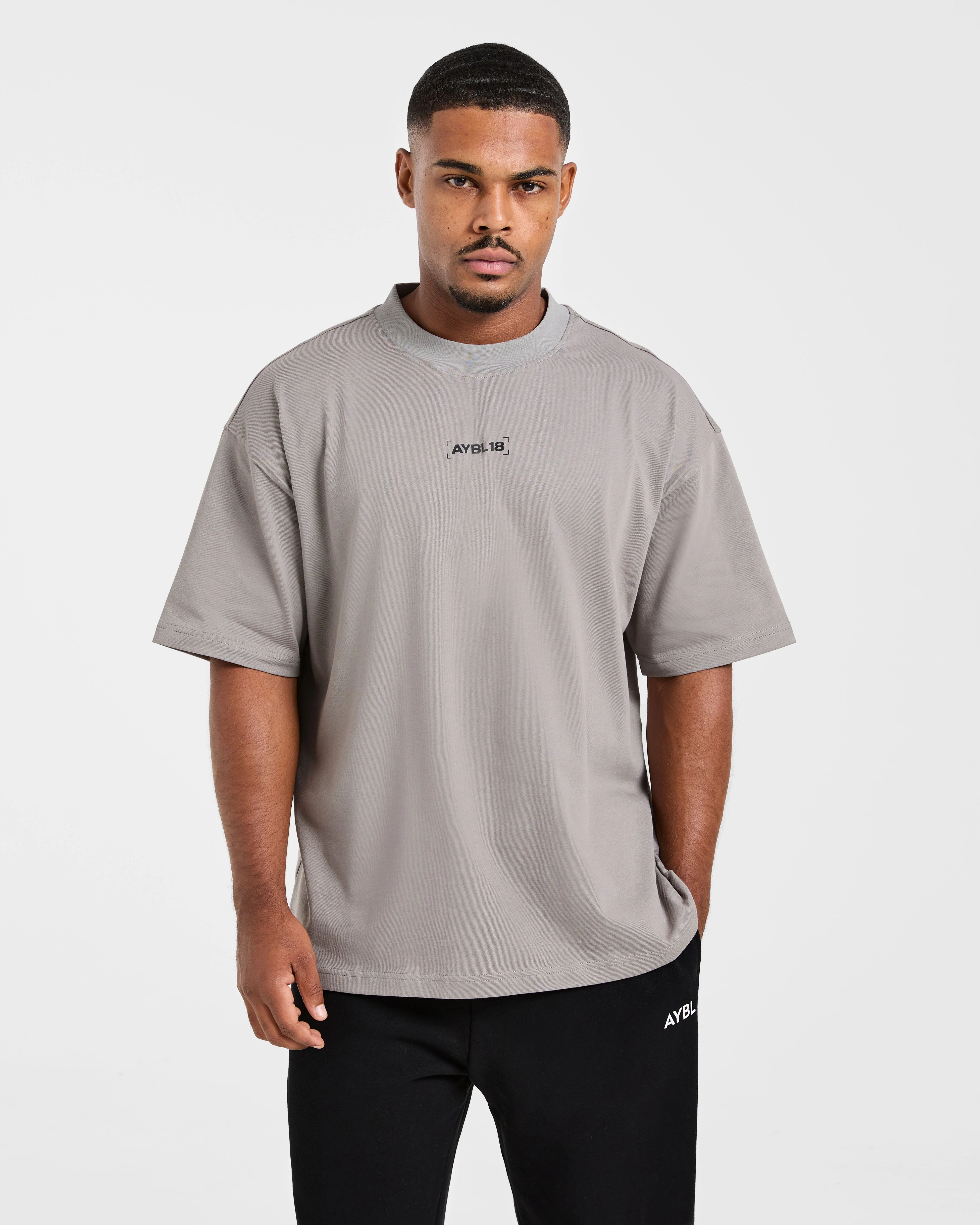 Power Club Oversized T Shirt - Gris - Image 2