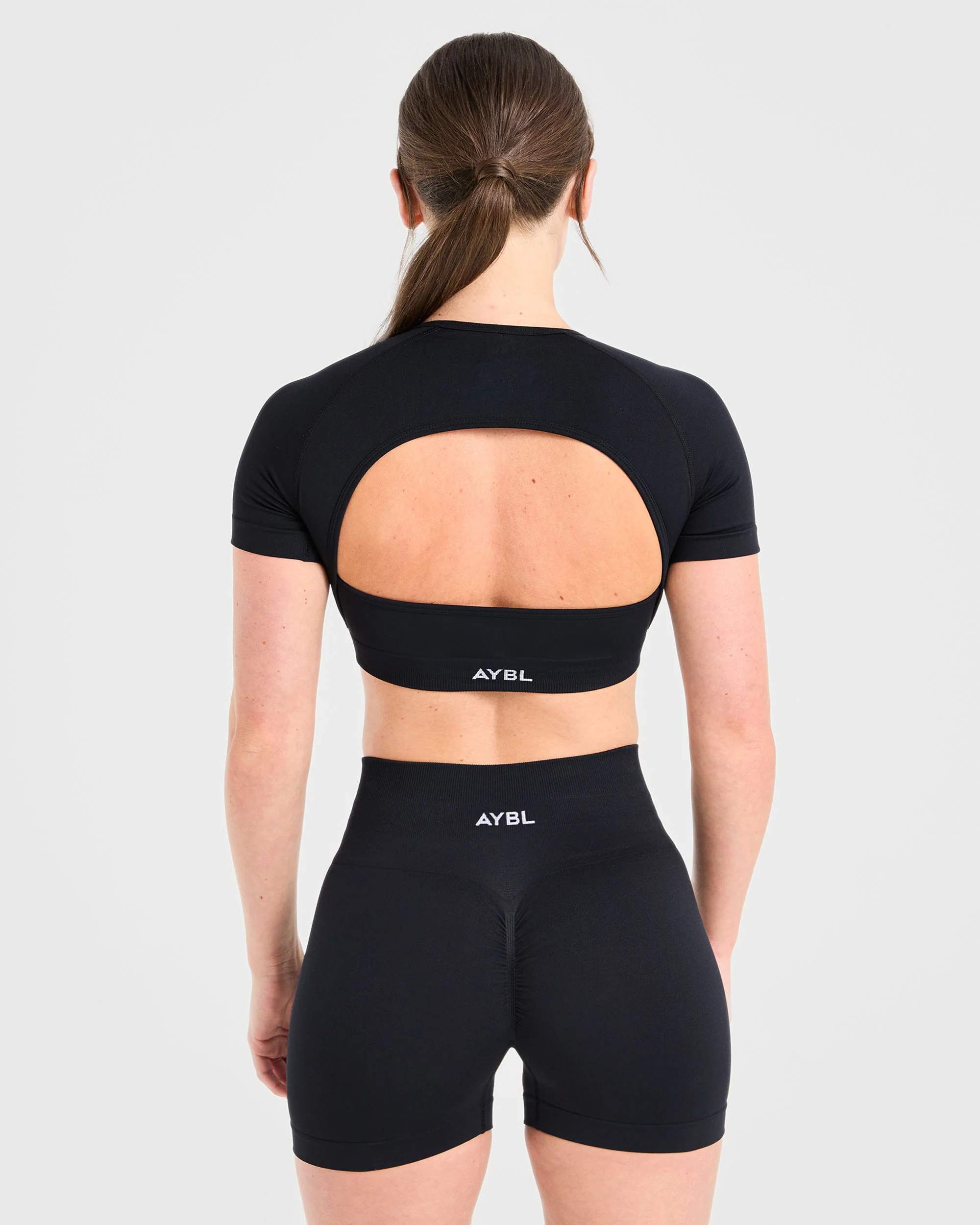 Power Seamless Crop Top - Noir - Image 2