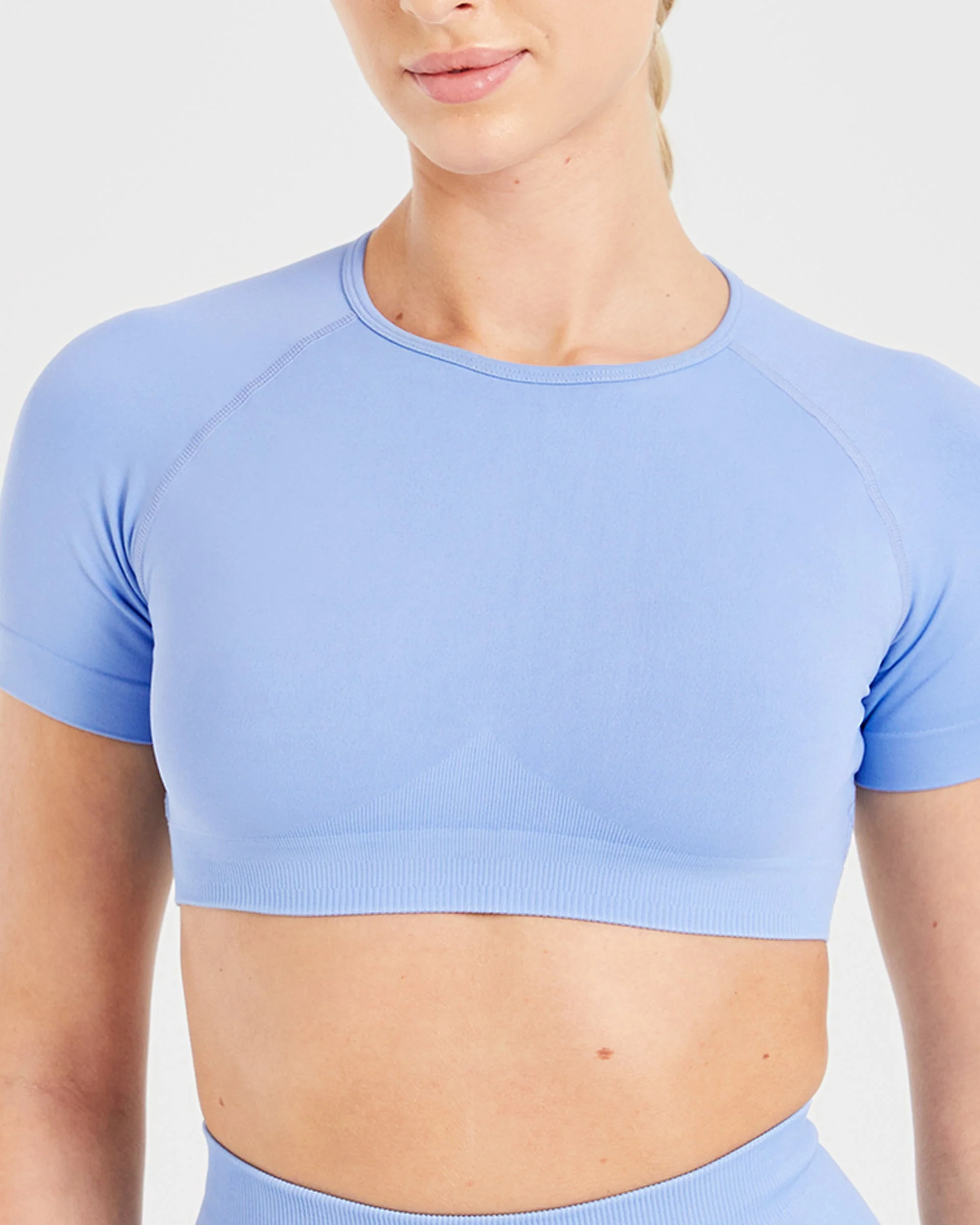 Power Seamless Crop Top - Bleu - Image 5