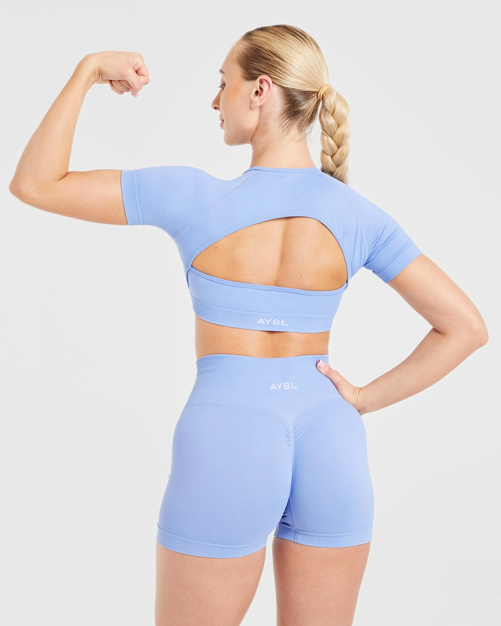 Power Seamless Shorts - Bleu - Image 8