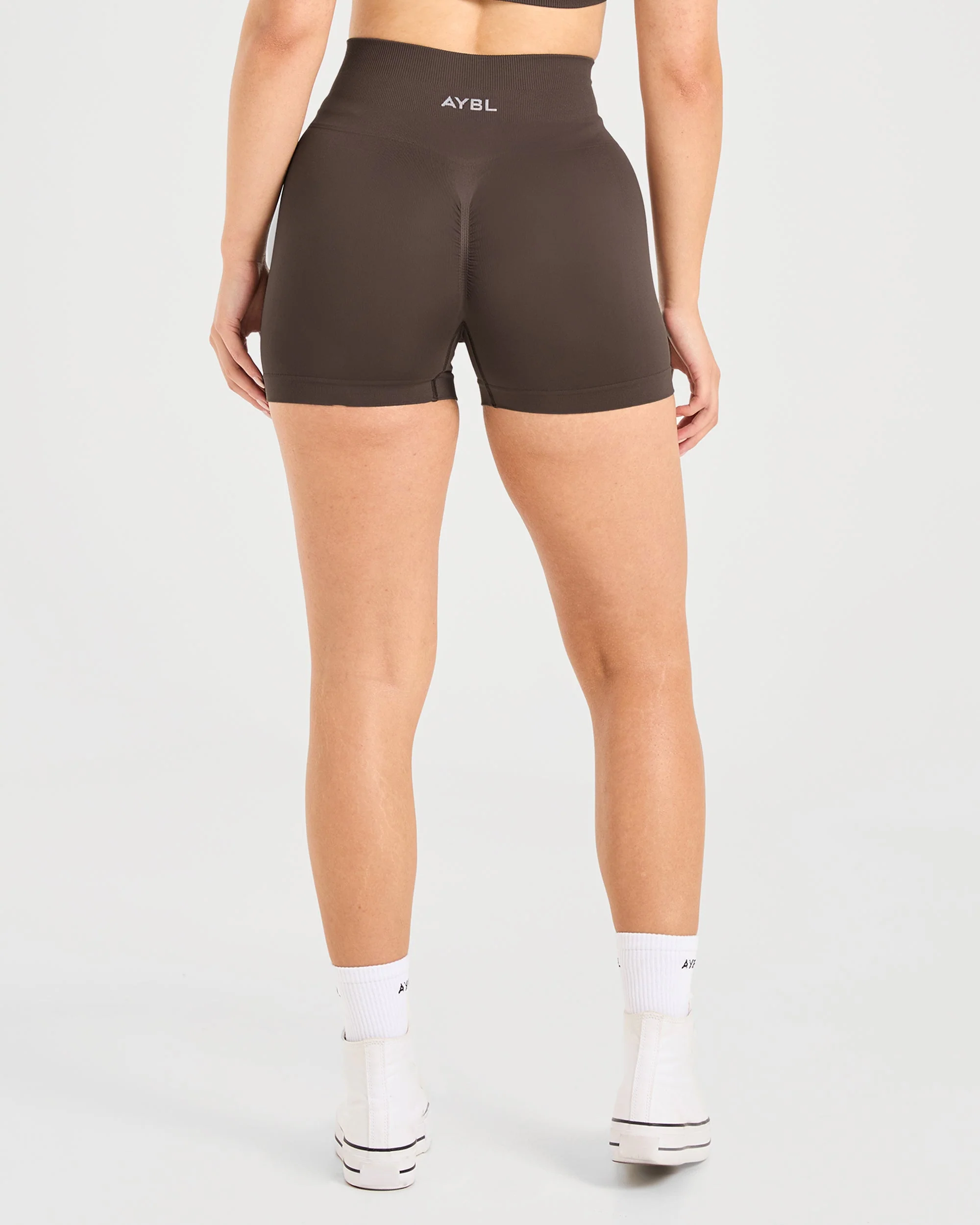 Power Seamless Shorts - Chestnut Brun - Image 2