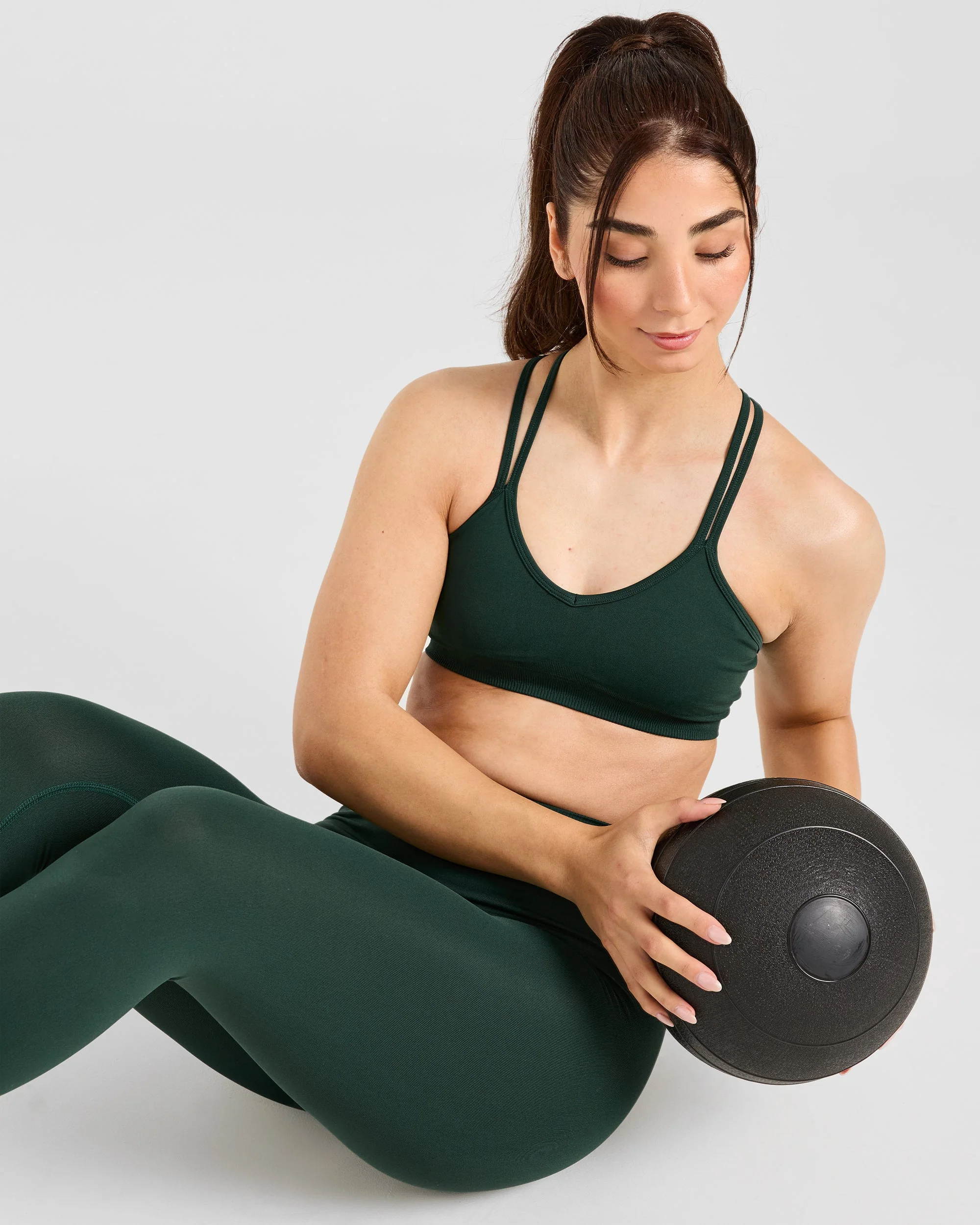 Power Seamless Sports Bra - Evergreen - Image 7