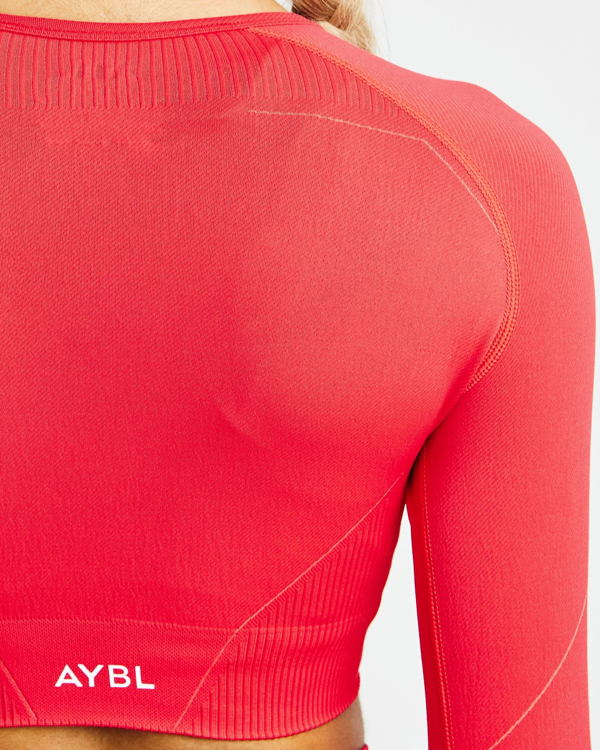 Reflex Seamless Long Sleeve Crop Top - Rouge - Image 6
