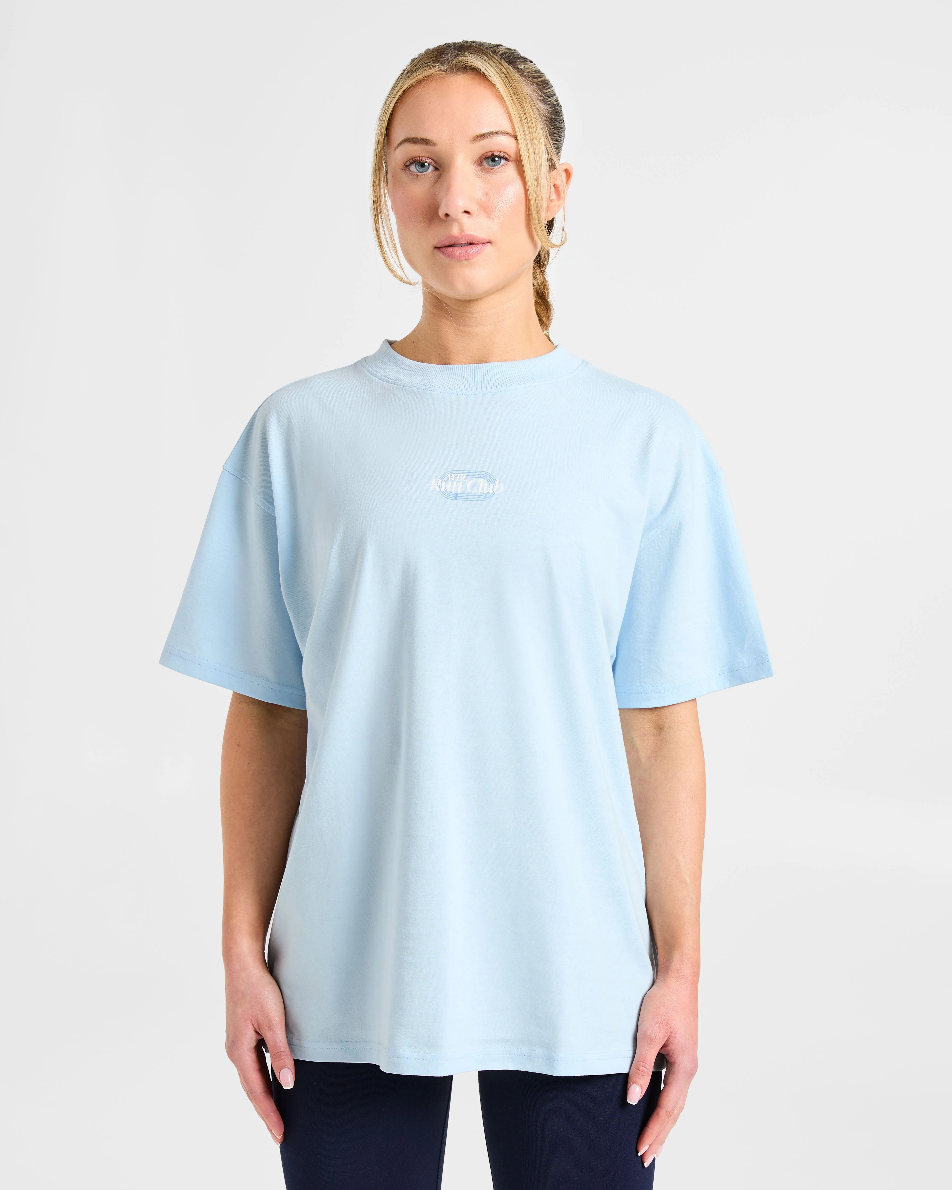 Run Club Oversized T Shirt - Bleu - Image 2
