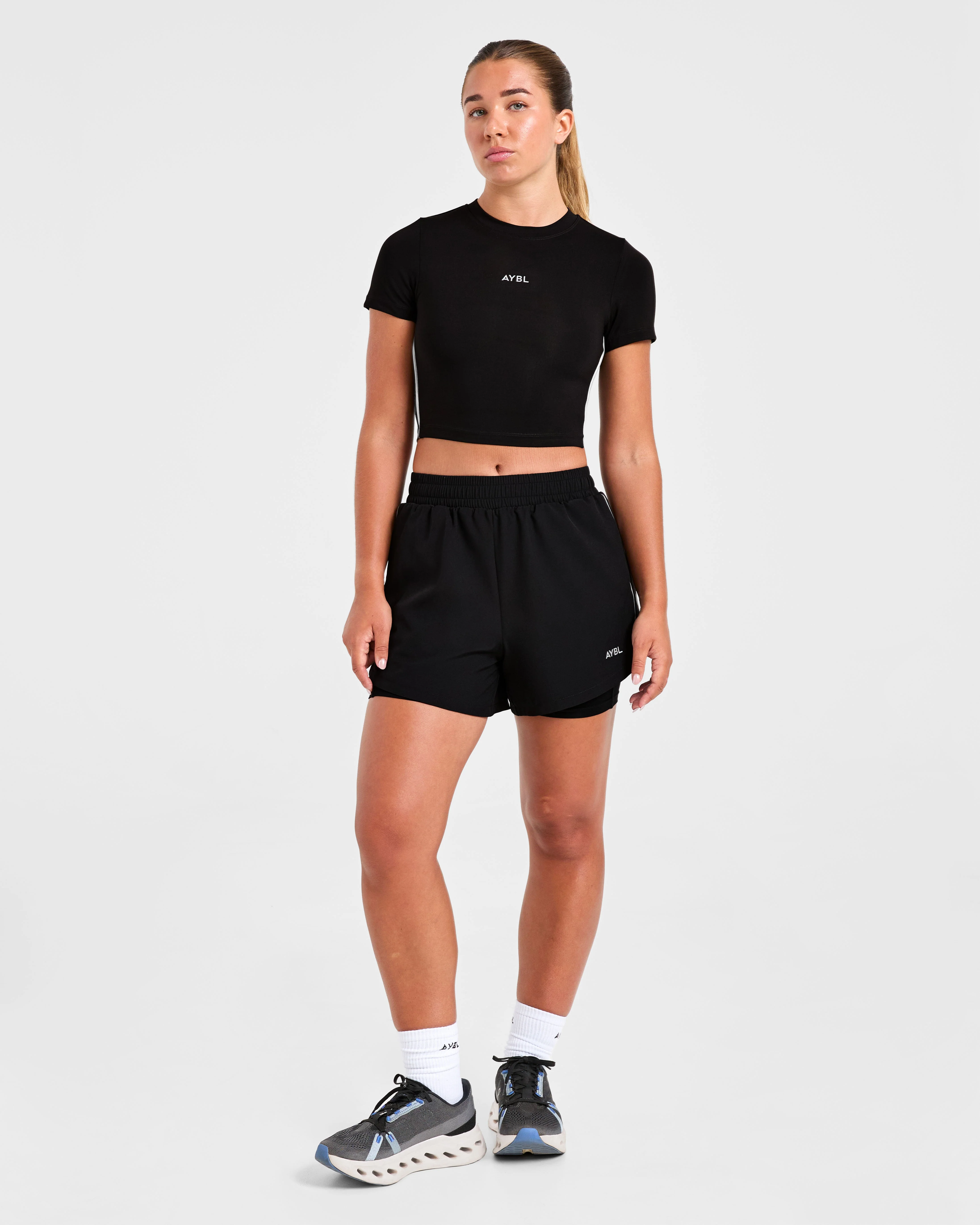 Run 2 in 1 Shorts - Noir - Image 3
