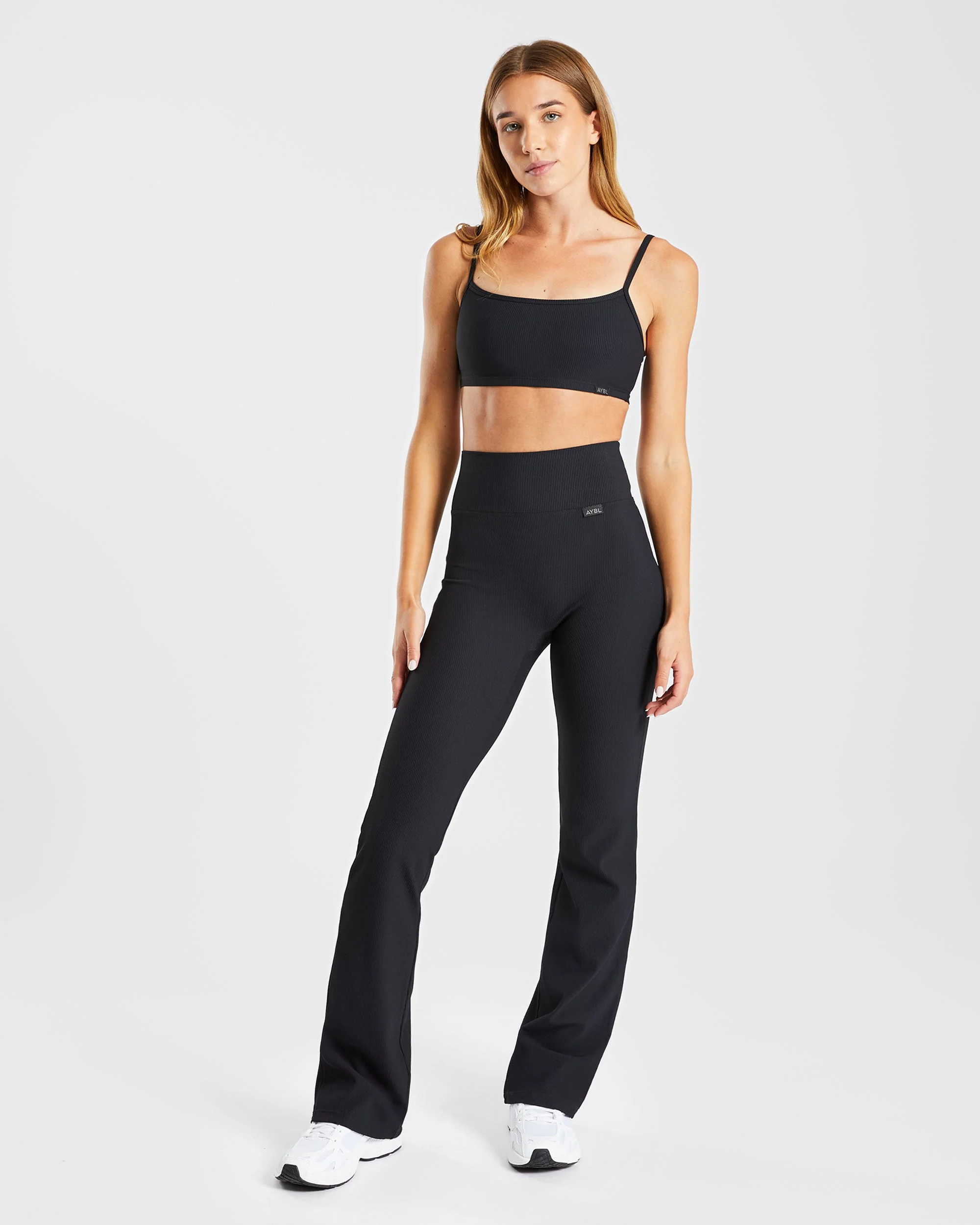 Sculpt Ribbed Bralet - Noir - Image 3